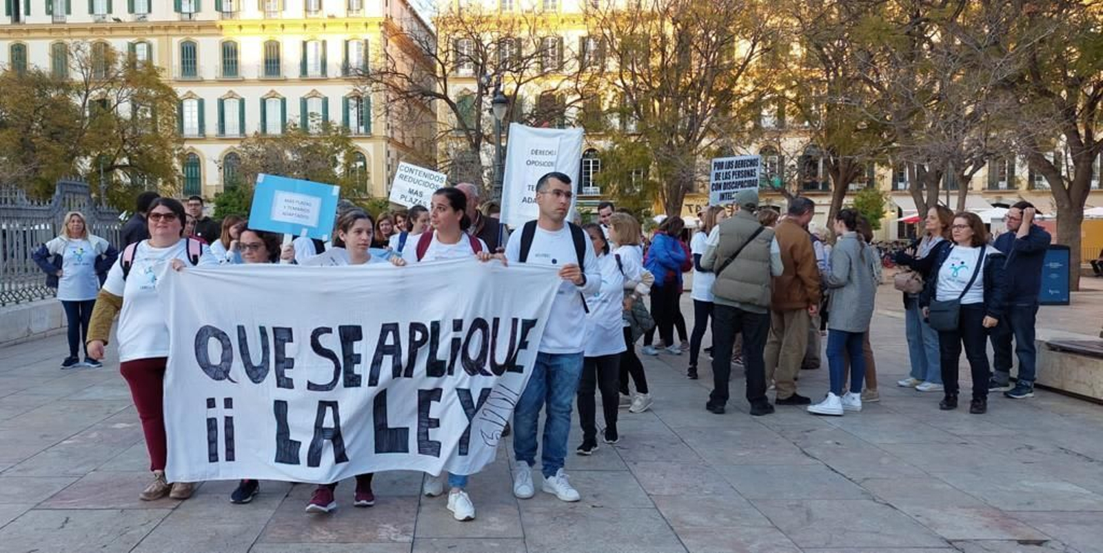Manifestación reciente en Málaga.