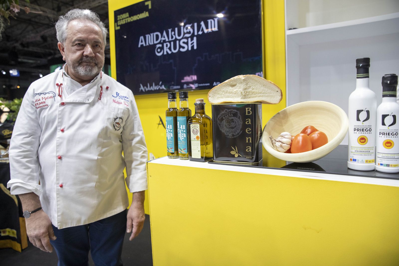 El chef Matías Vega ha elaborado salmorejo, mazamorra y un postre.