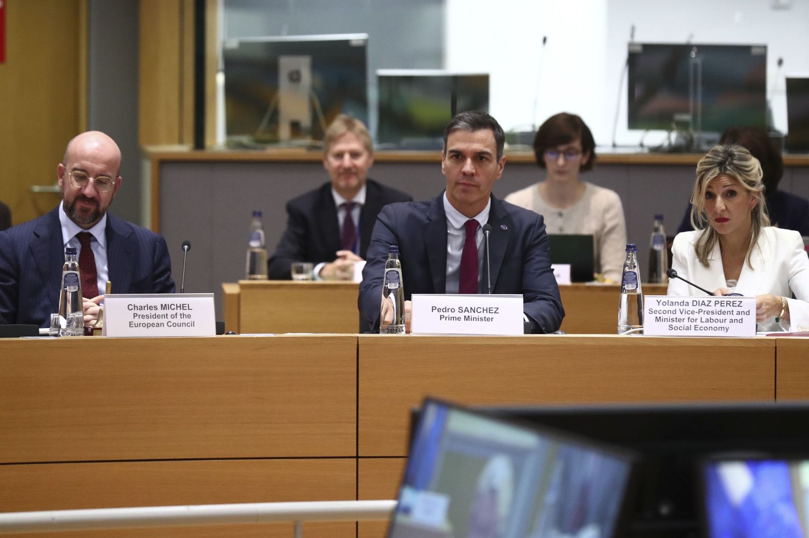 Pedro Sánchez durante la reunión del Consejo en Bruselas.