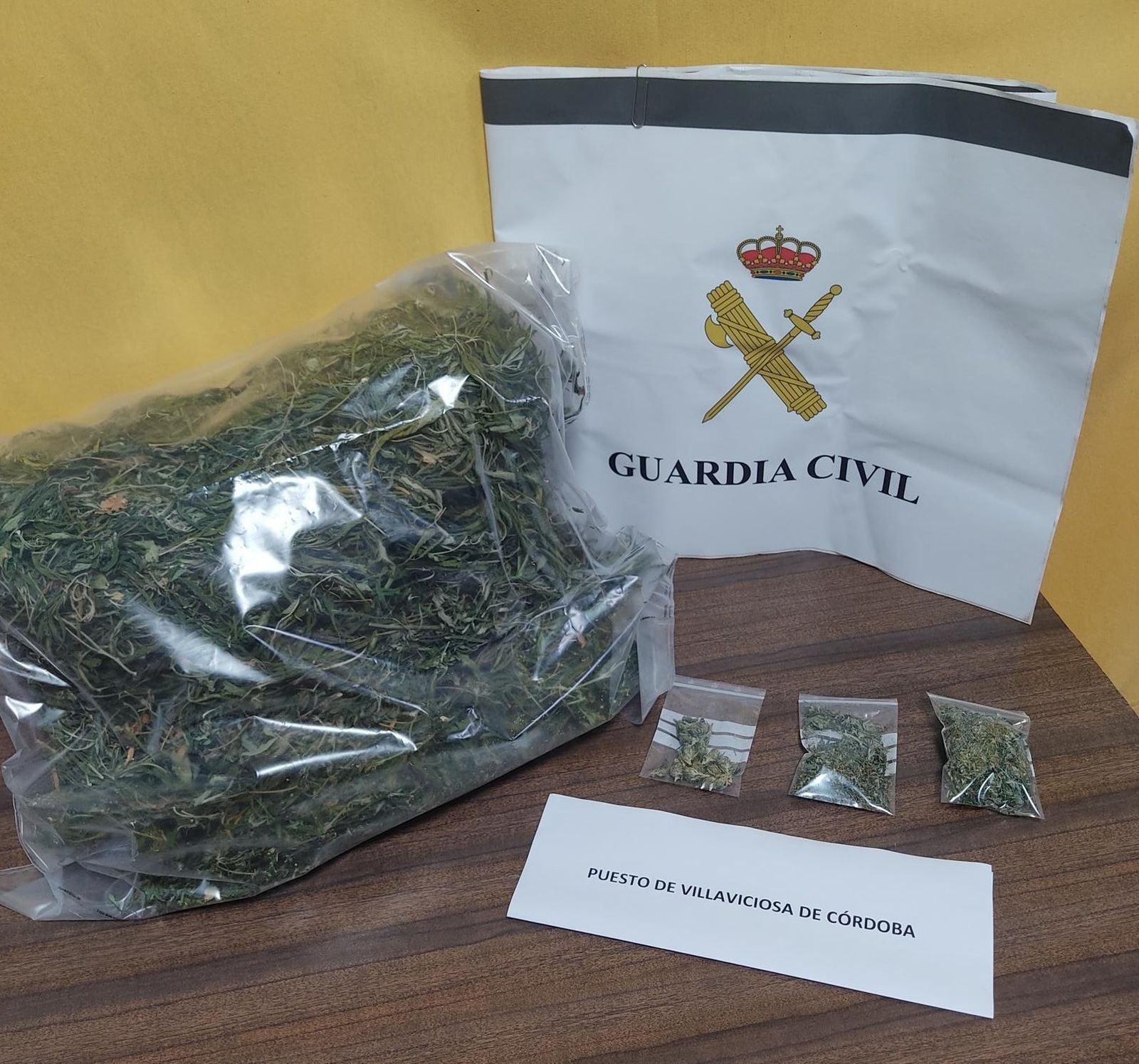 Droga incautada en Villaviciosa de Córdoba.