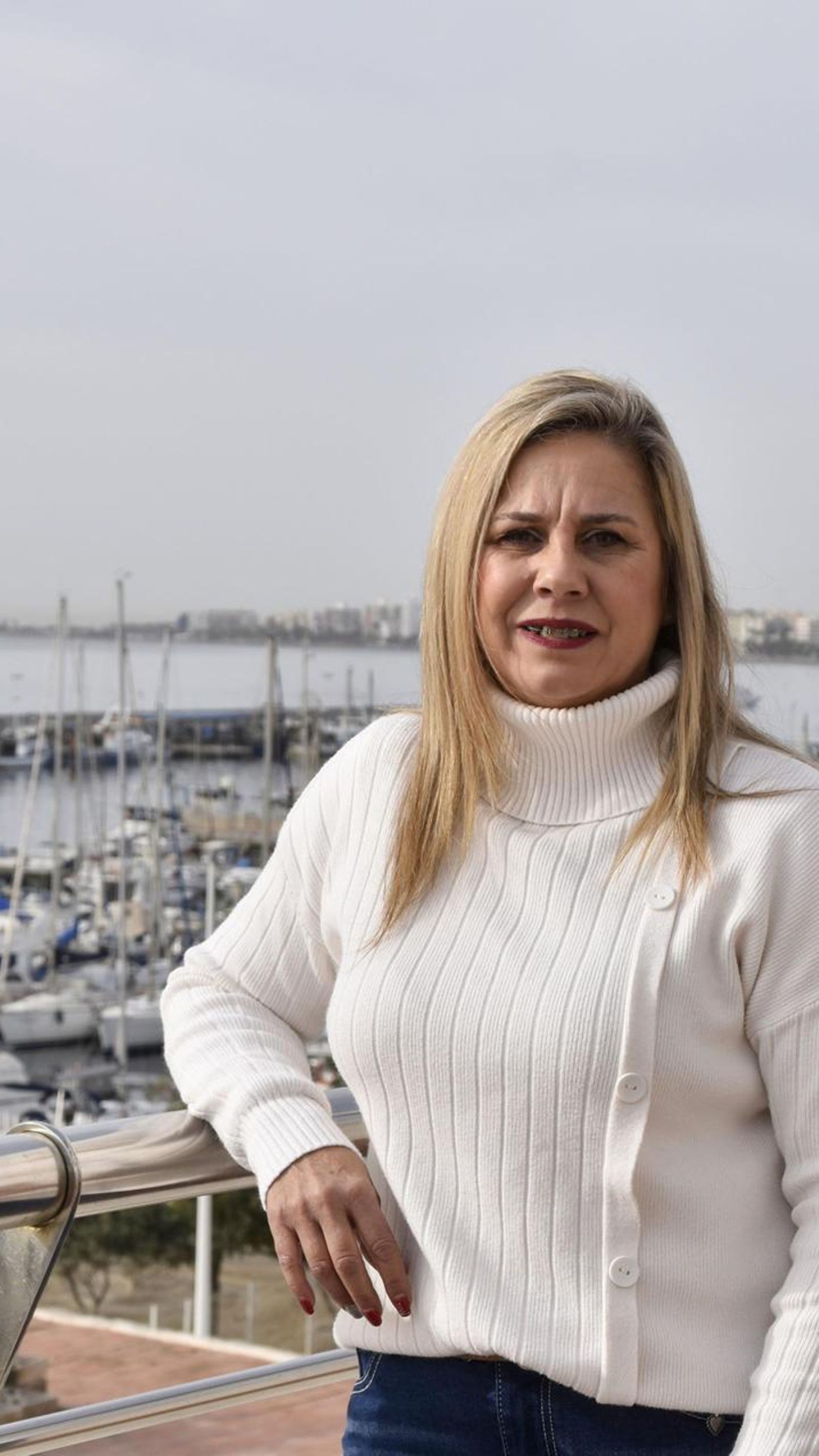 La patrona mayor de la Cofradía de Pescadores de Vélez Málaga, María Carmen Navas.