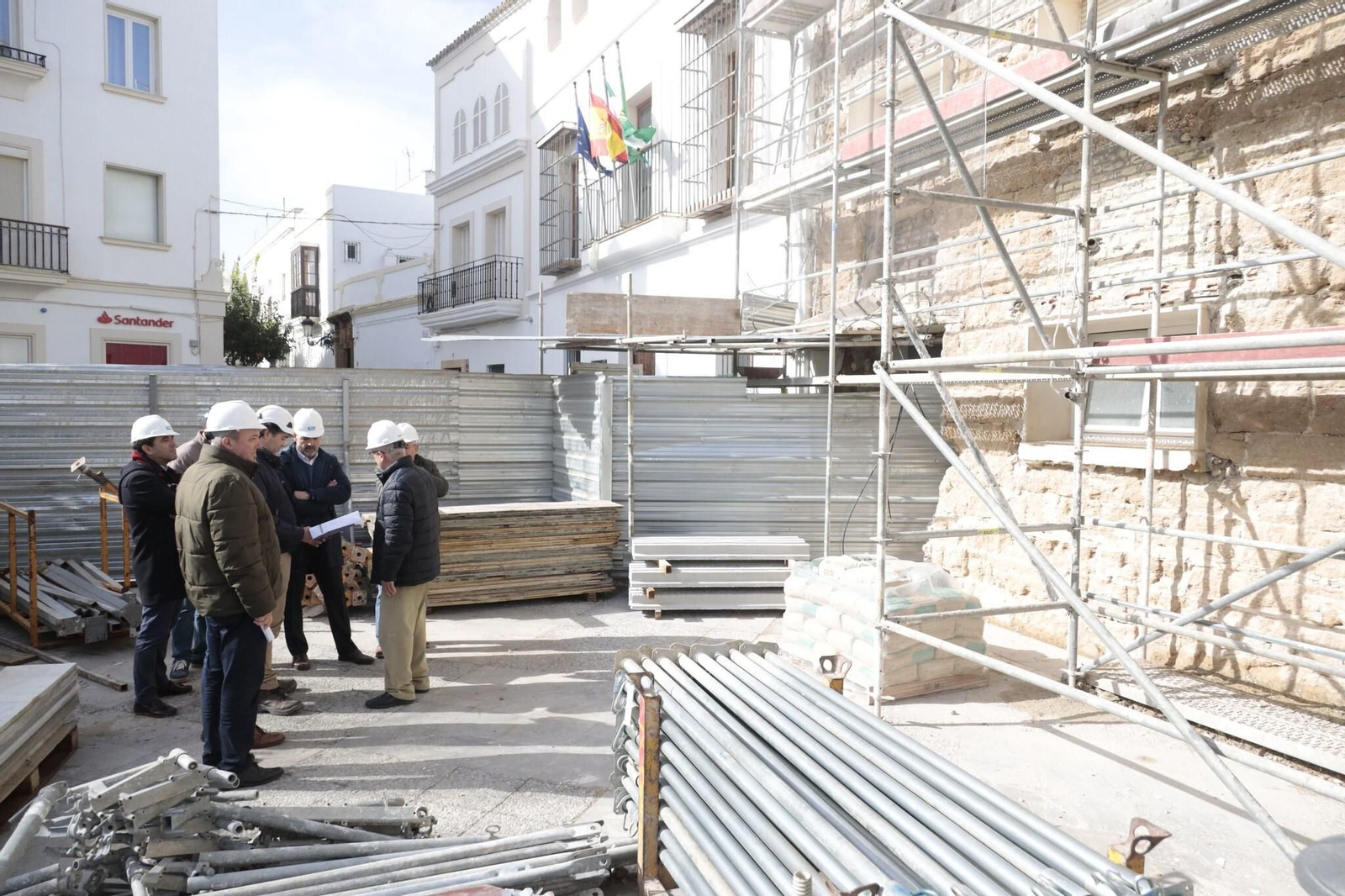 Aspecto actual de las obras del antiguo Ayuntamiento en Plaza de España.