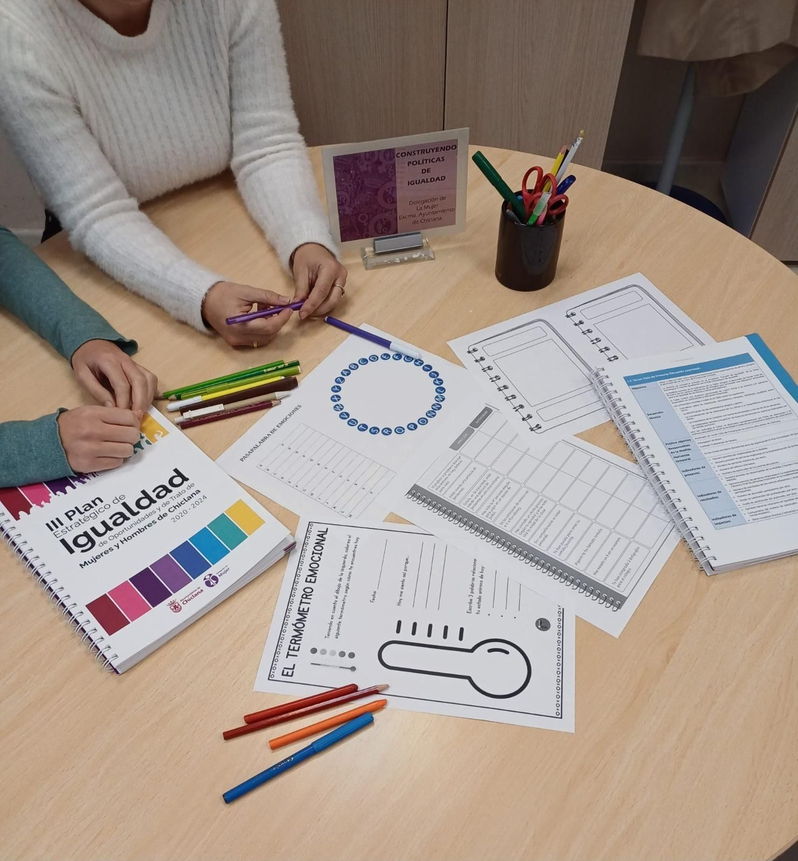 Material empleado en talleres para mujeres en materia psicológica