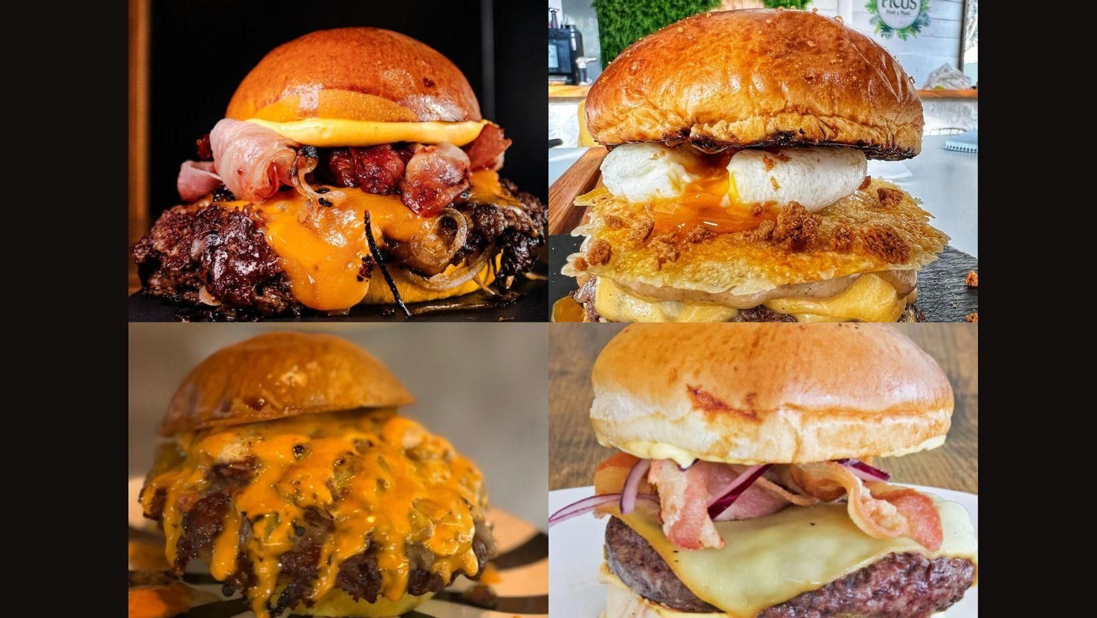 De izquierda a derecha y de arriba a abajo: Gamberra, Río  Burger, Primera Smash y Los Pedroches