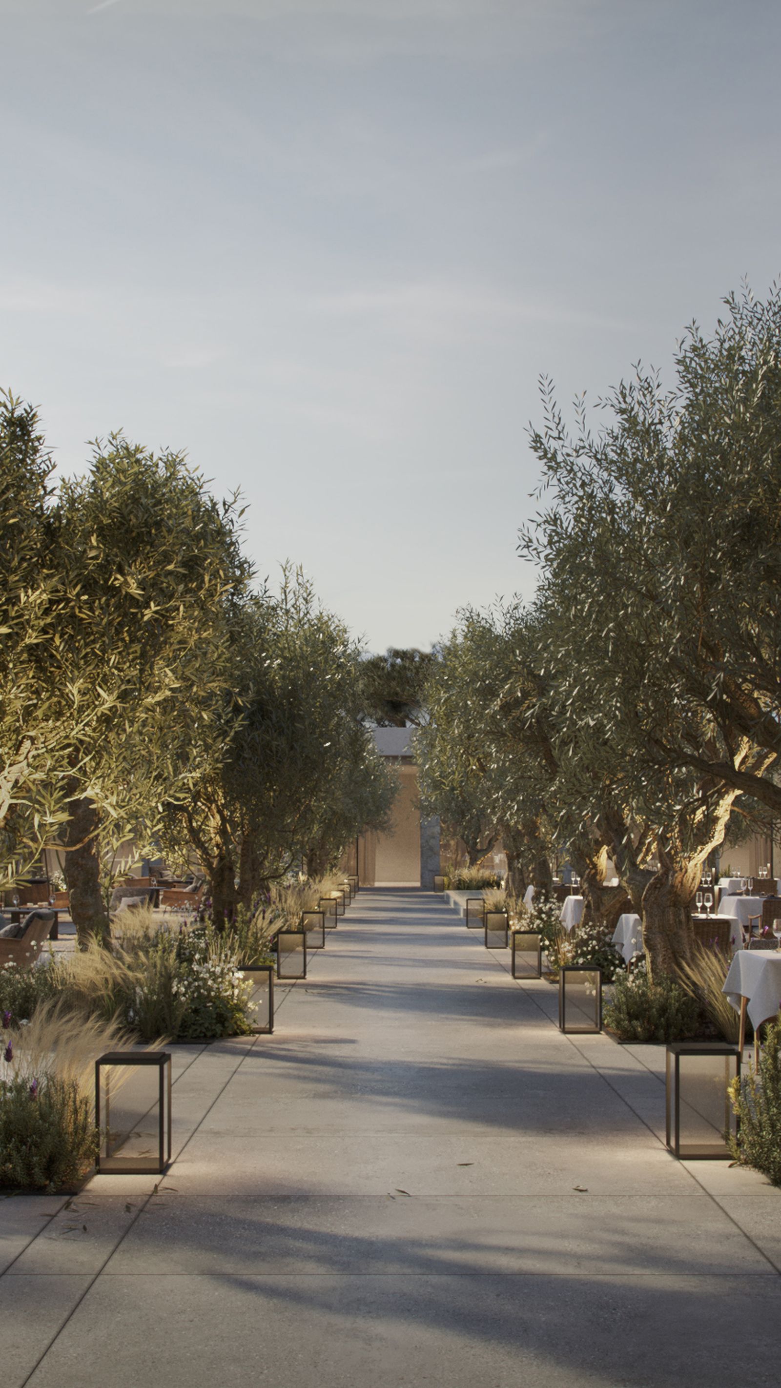 Una recreación virtual de una de las terrazas del futuro hotel.