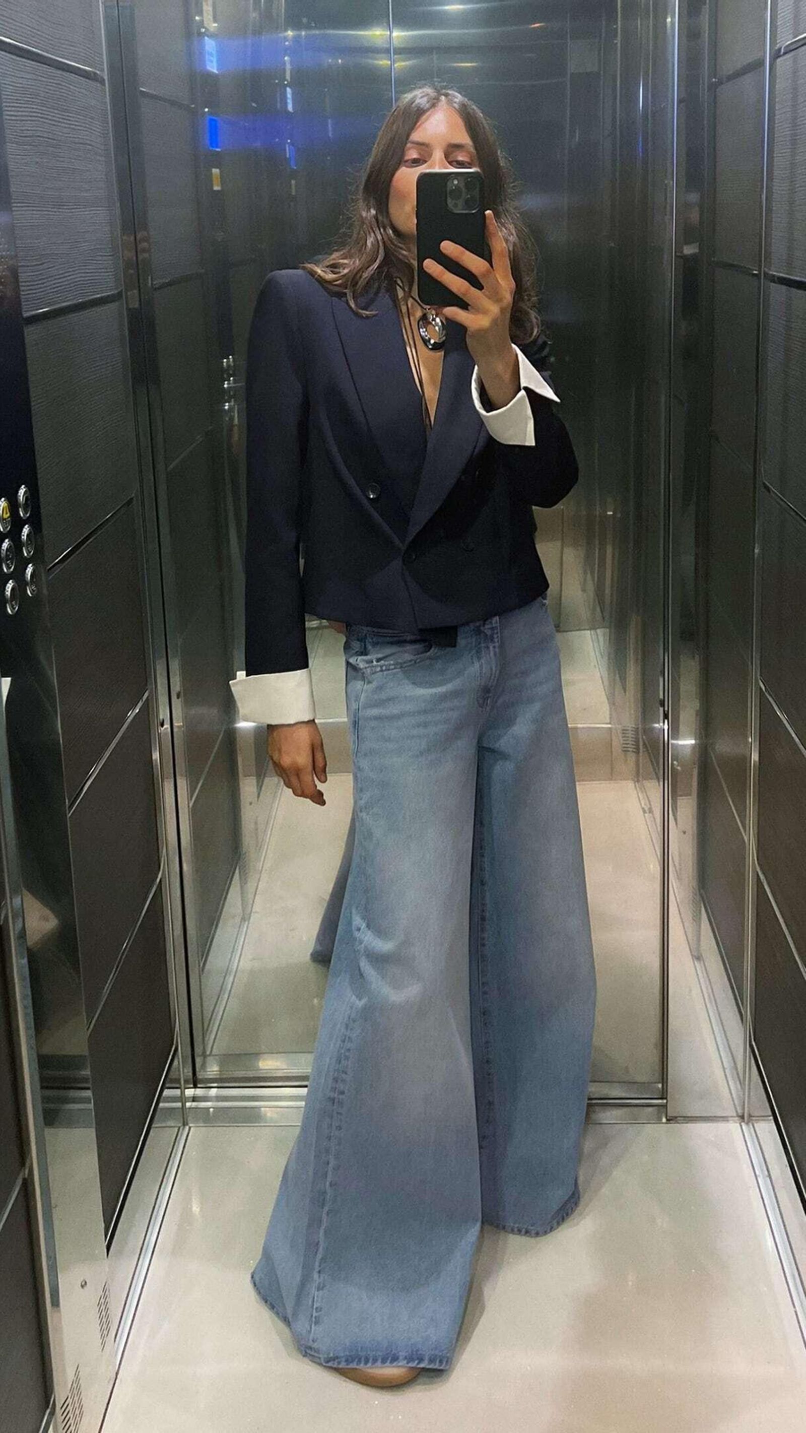 Vaqueros de Zara con campana XXL.