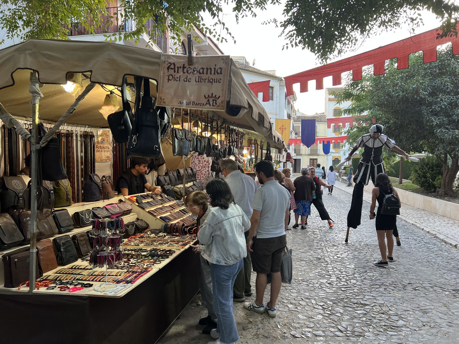 Puestos en el Mercado Medieval de Priego de Córdoba.