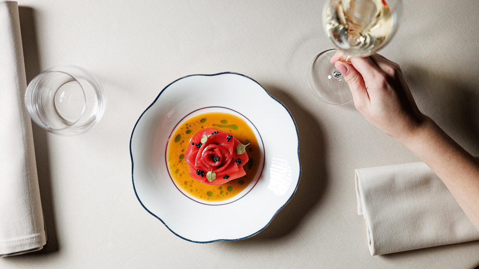 Uno de los plato del restaurante El Lago para San Valentín.