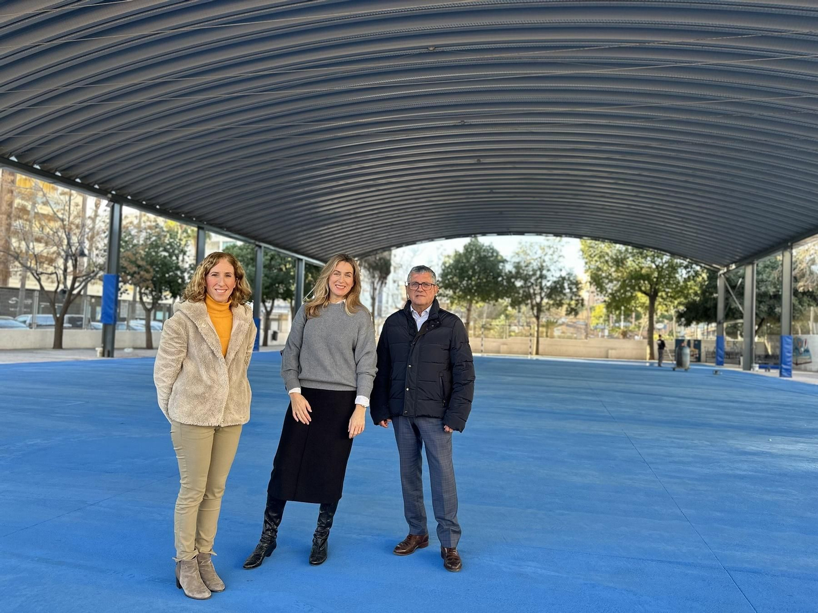 La visita institucional al colegio Santa Amalia.