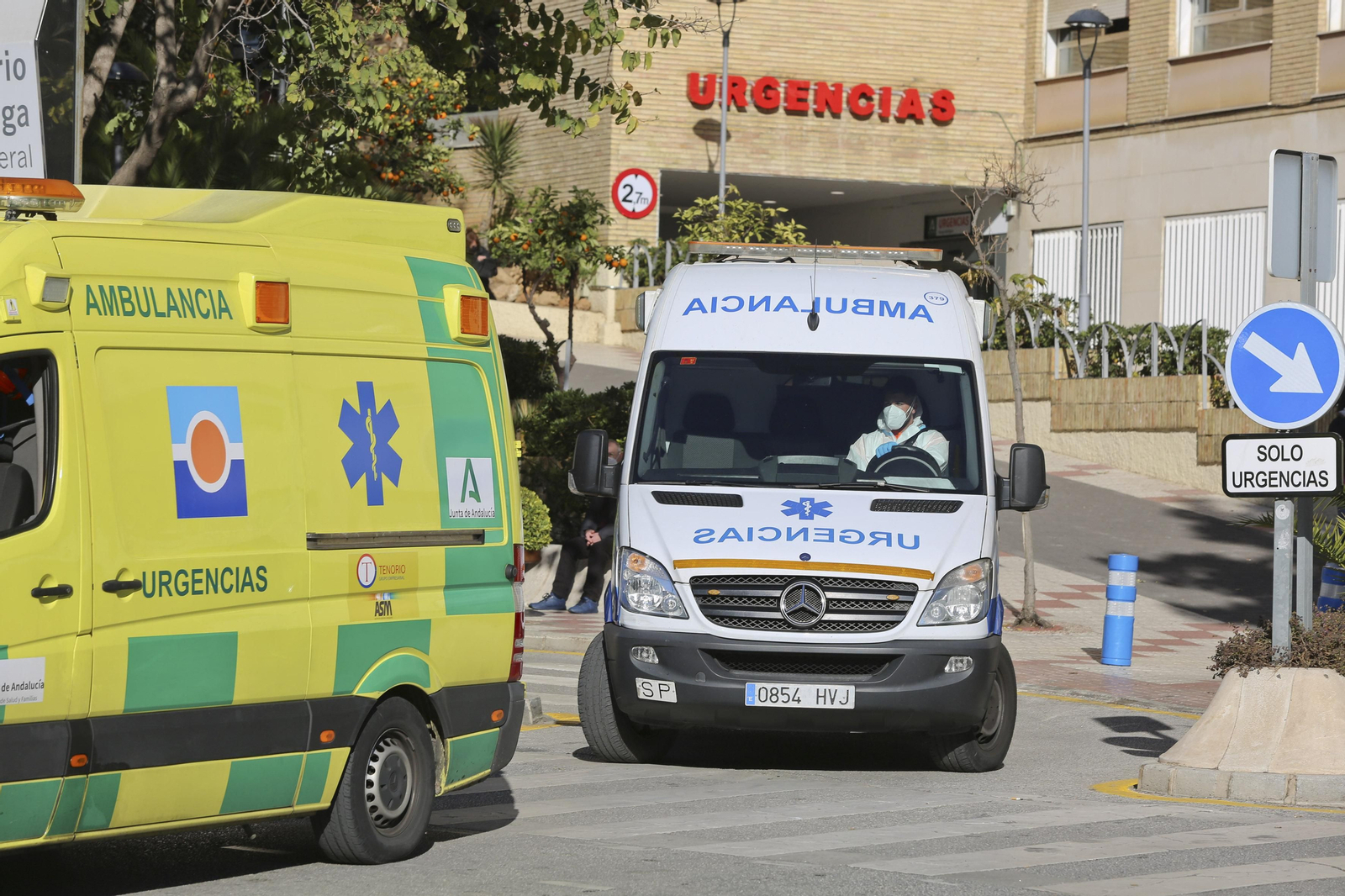 Ambulancias en el Hospital Regional.