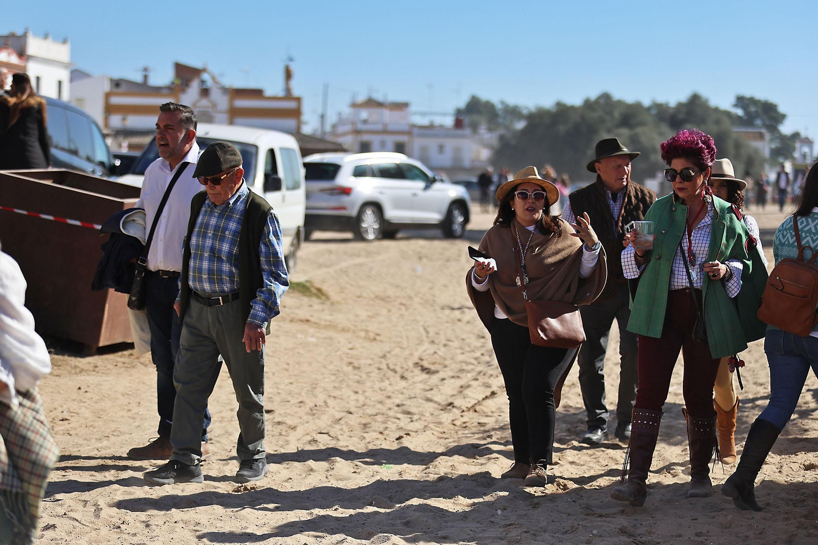 Imágenes del ambiente en la aldea del Rocío en la Candelaria 2024