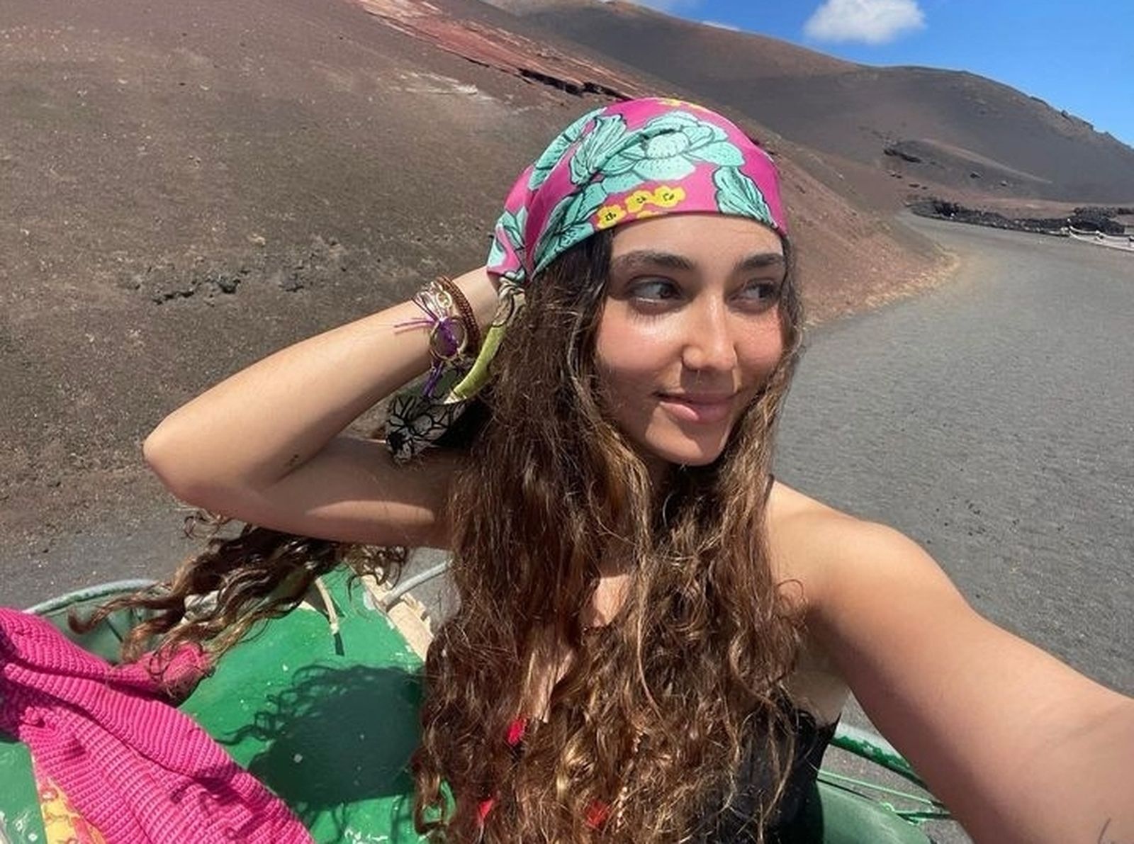 Paula Cabanas en uno de sus viajes, en este caso a Lanzarote.