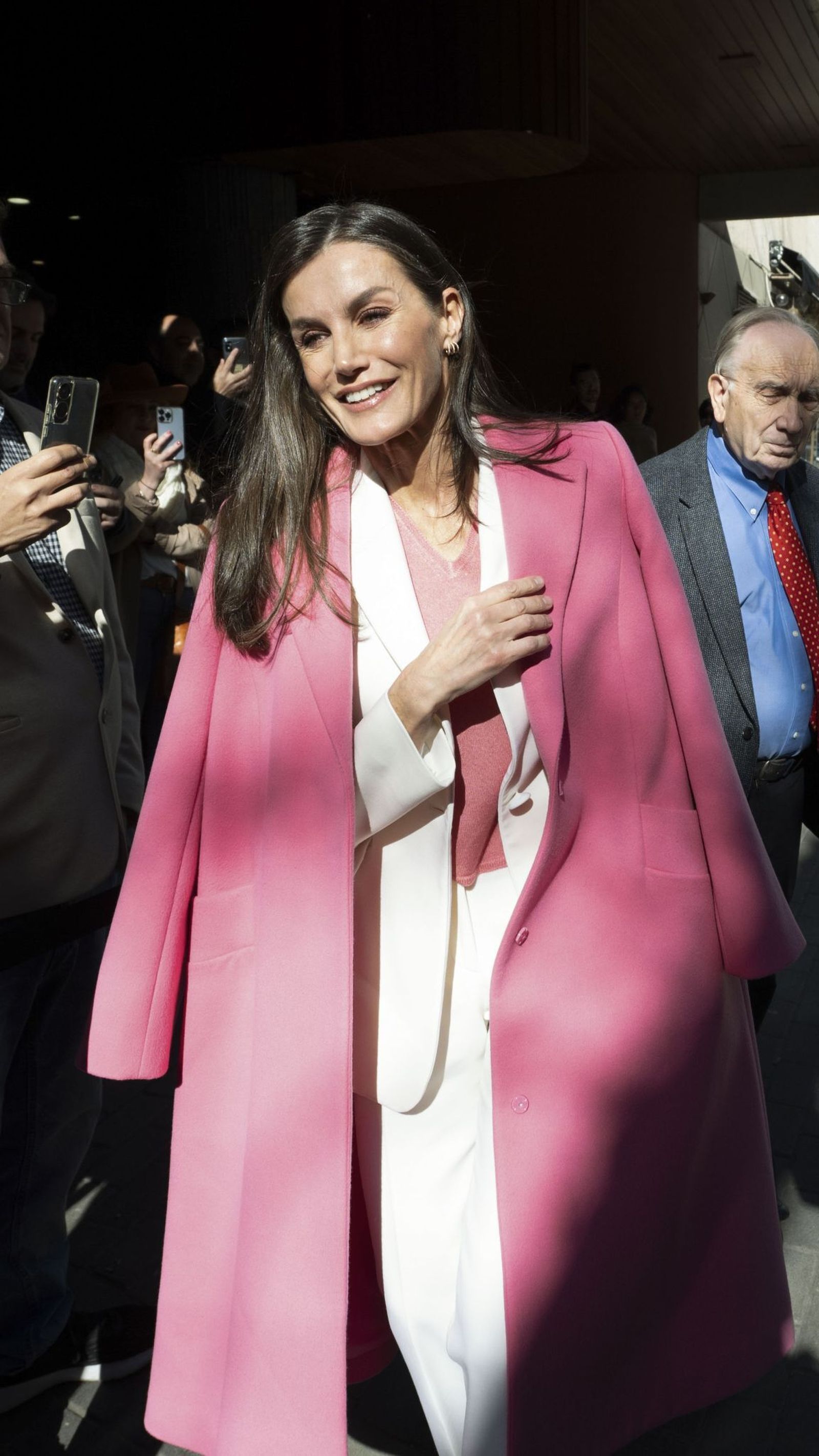 La reina Letizia a su llegada a la Academia de Cine.