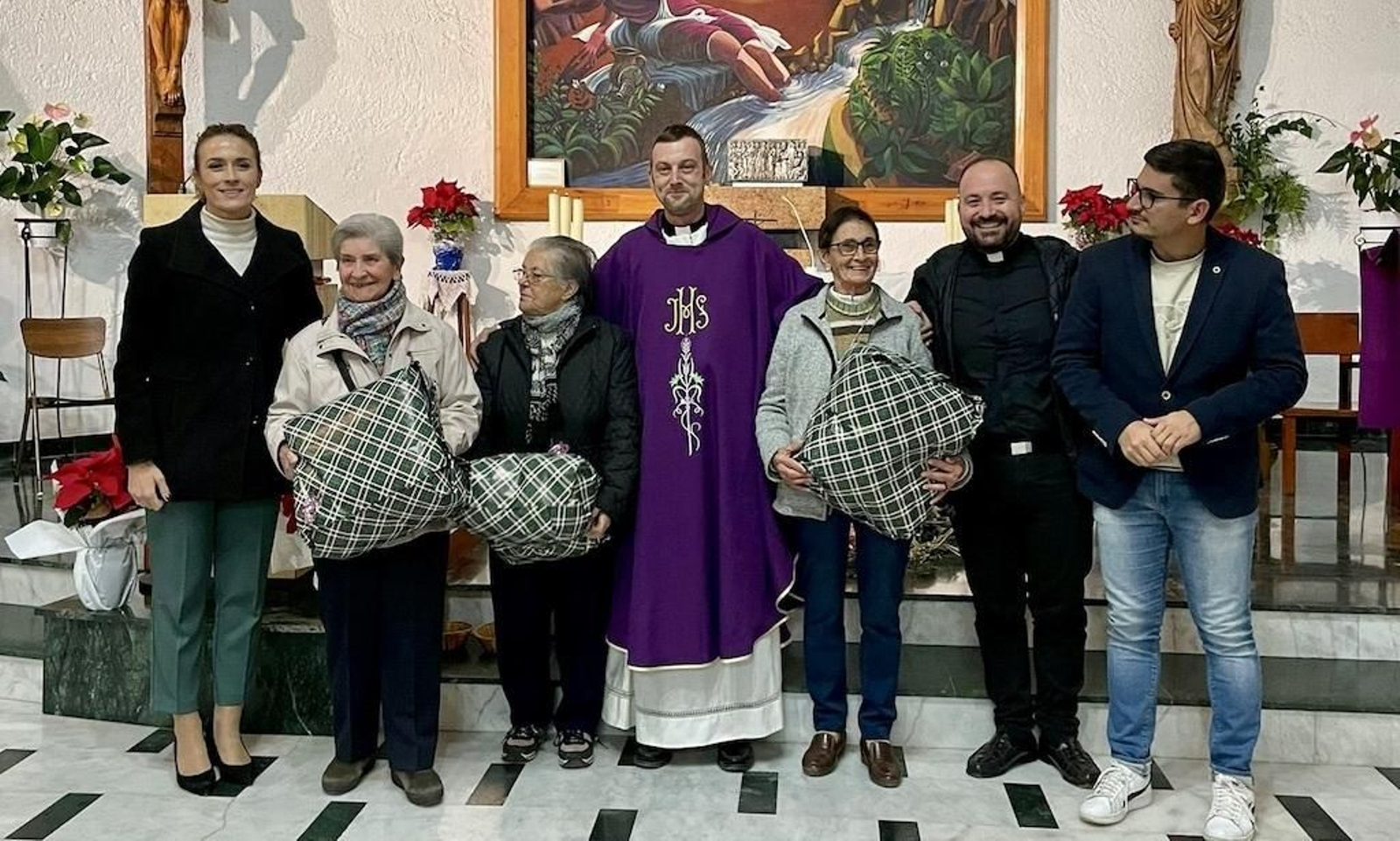 Las tres hermanas de esta Congregación en su despedida