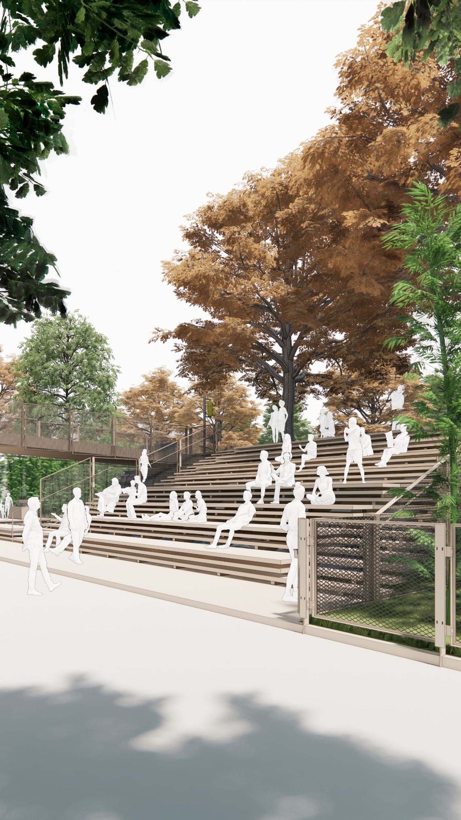 Vista de la zona mirador en el paseo de las Delicias.