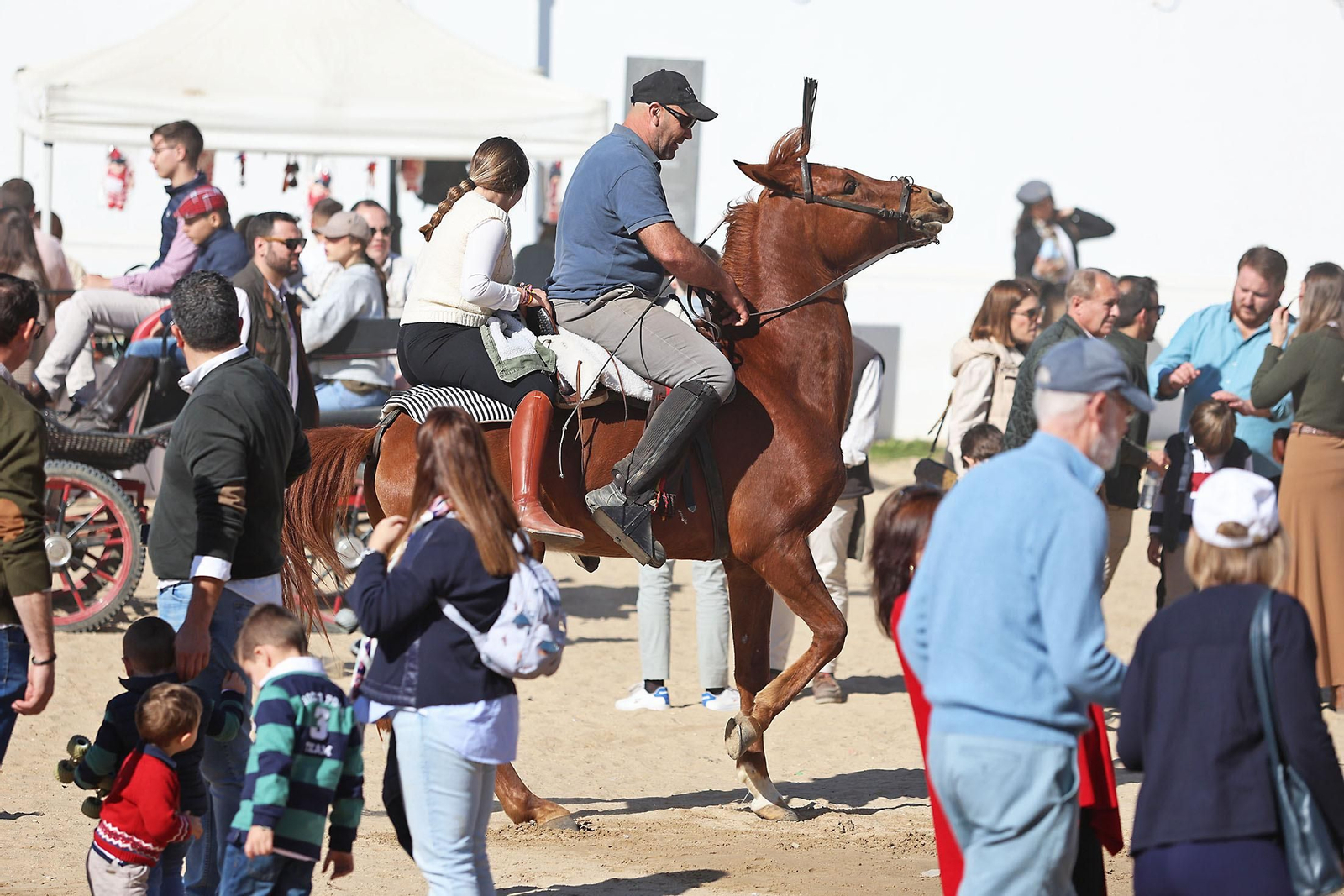 Imágenes del ambiente en la aldea del Rocío en la Candelaria 2024