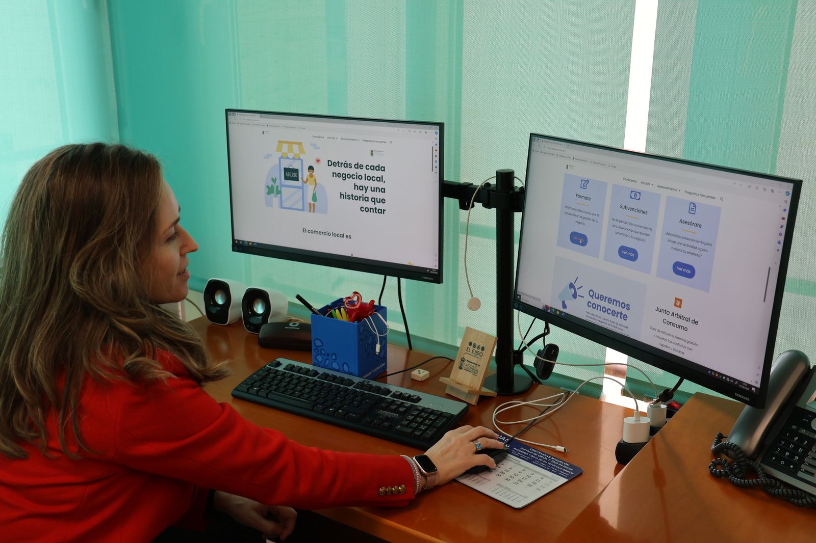 El Consistorio ejidense ha presentado la nueva imagen de la web del área de Comercio.