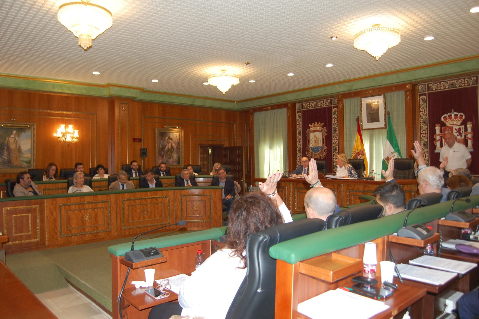 Un momento de la votación de la propuesta.