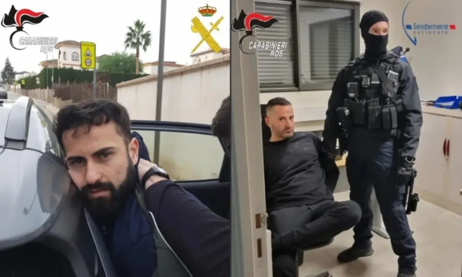 Montaje de los dos mafiosos arrestados, siendo el de la izquierda el detenido en Otura