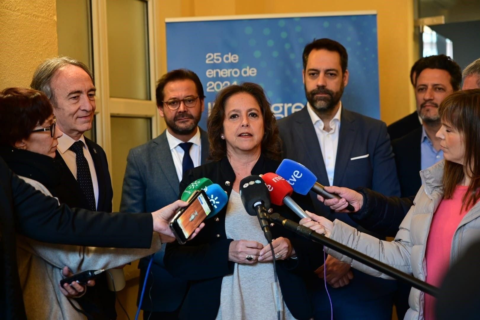 La consejera en un acto celebrado esta mañana en la Escuela de Salud Pública en Granada.