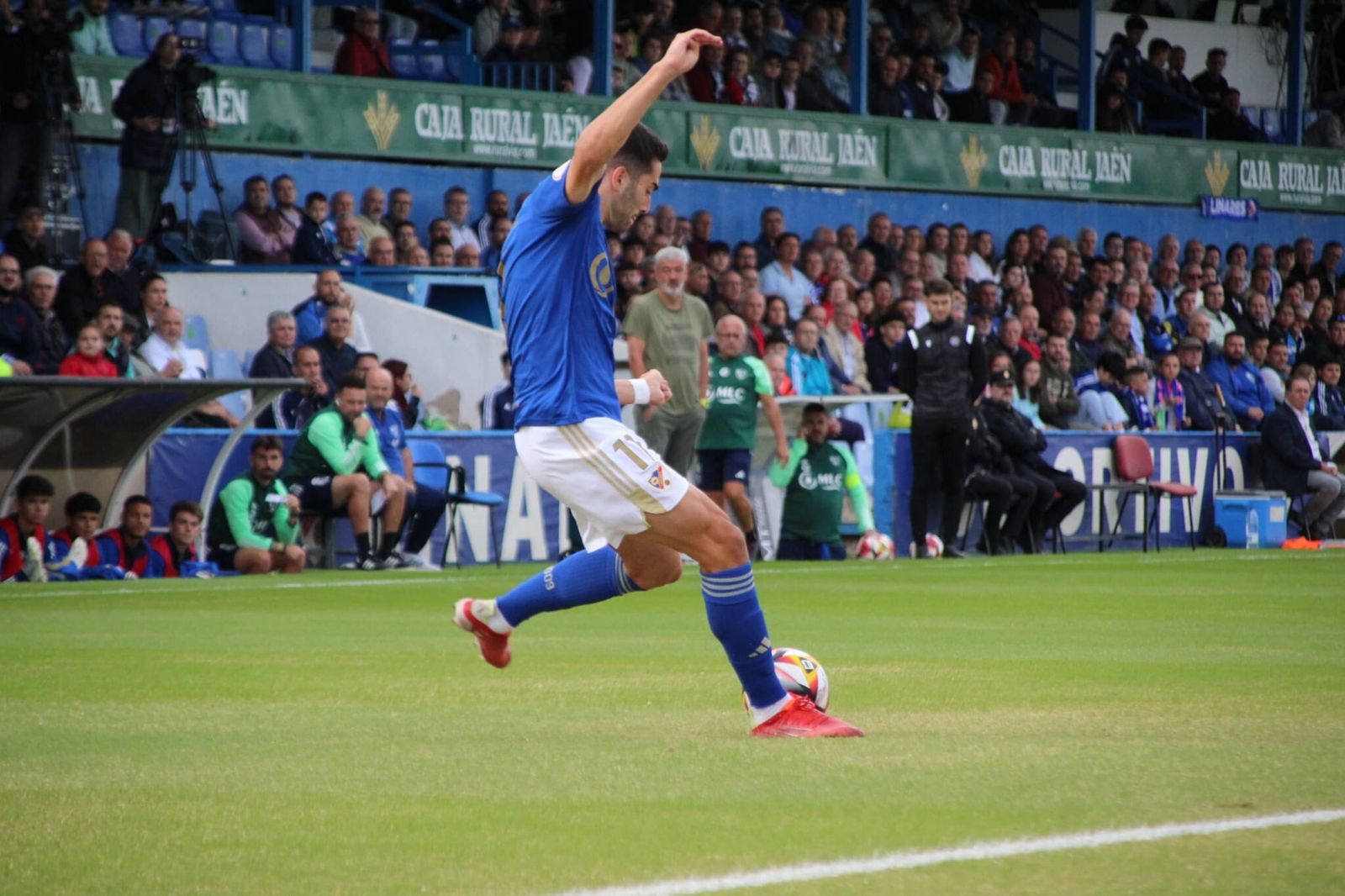 Linares Deportivo durante un partido en una imagen de archivo