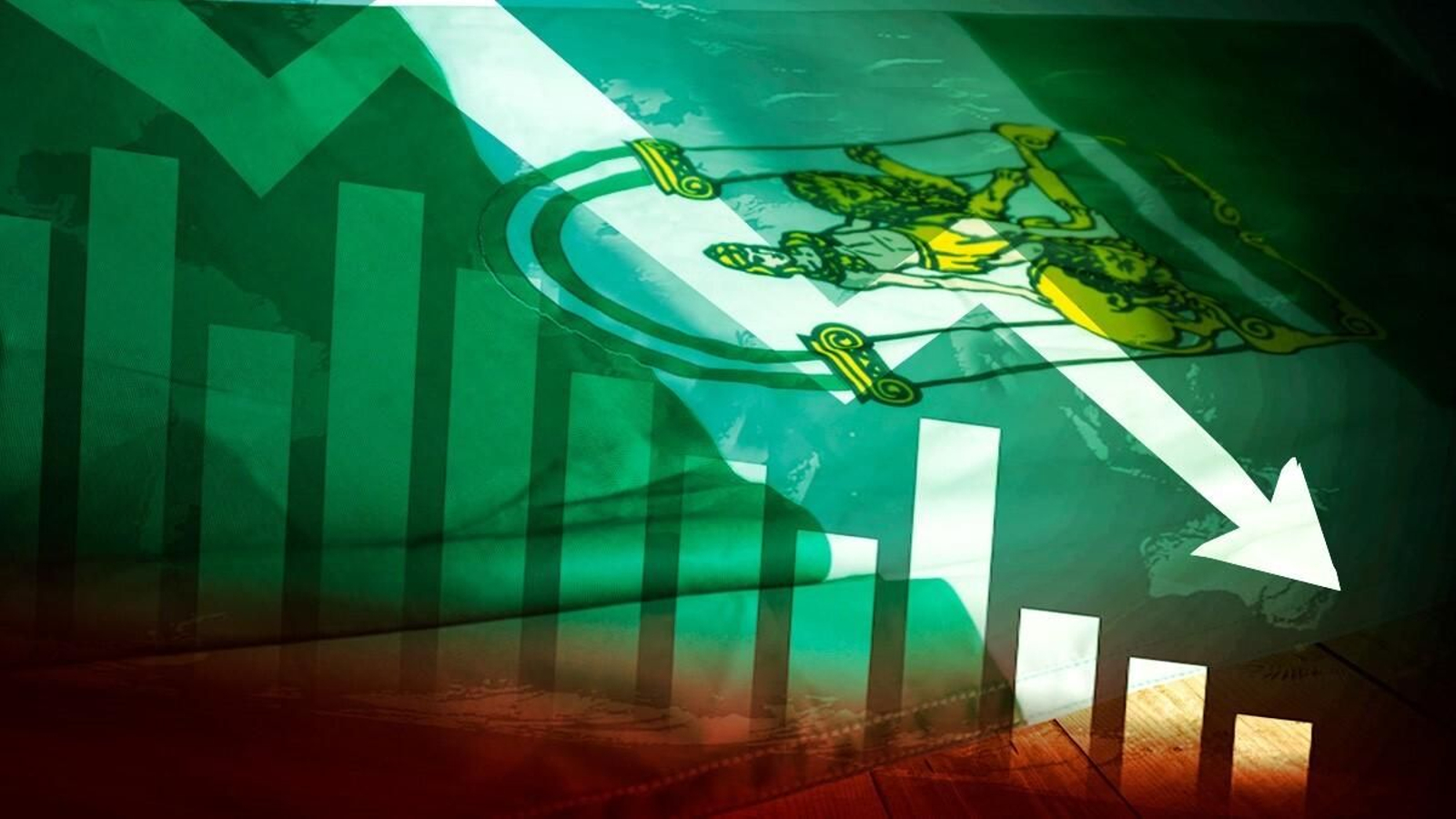 El logo de la Junta de Andalucía superpuesta en un gráfico.