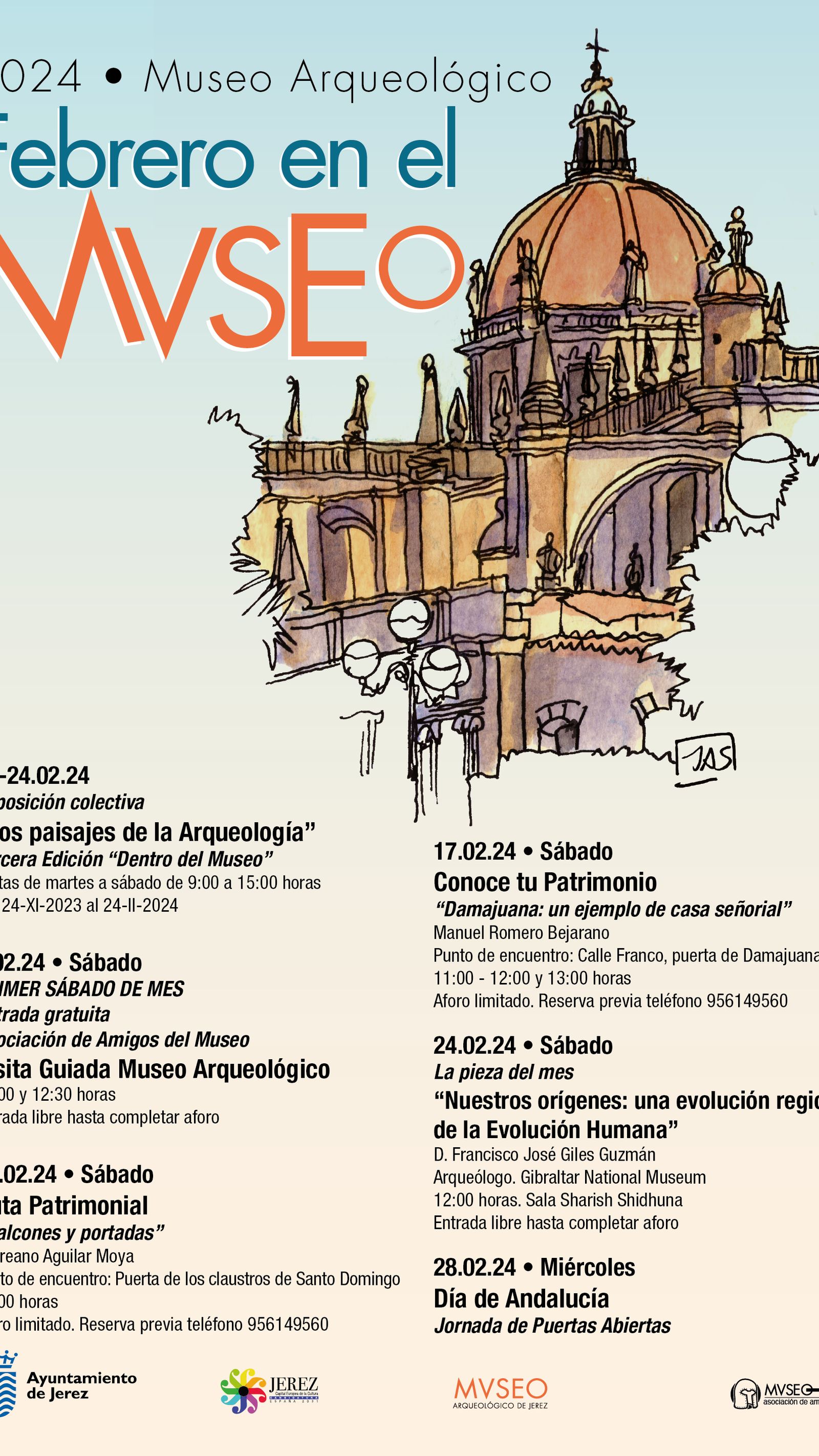 Cartel de febrero del Museo Arqueológico.