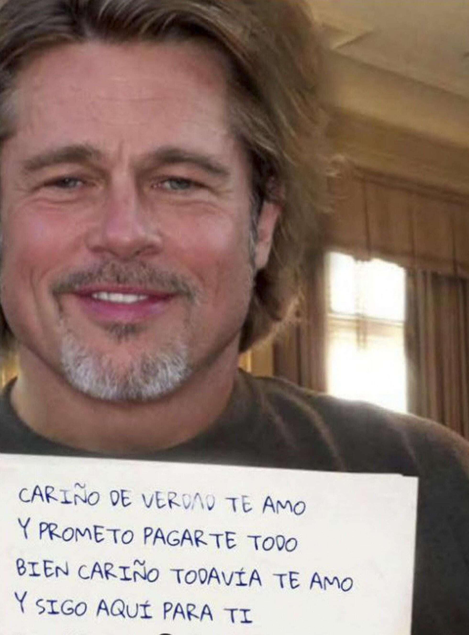 Fotomontaje utilizado en la estafa del Brad Pitt falso
