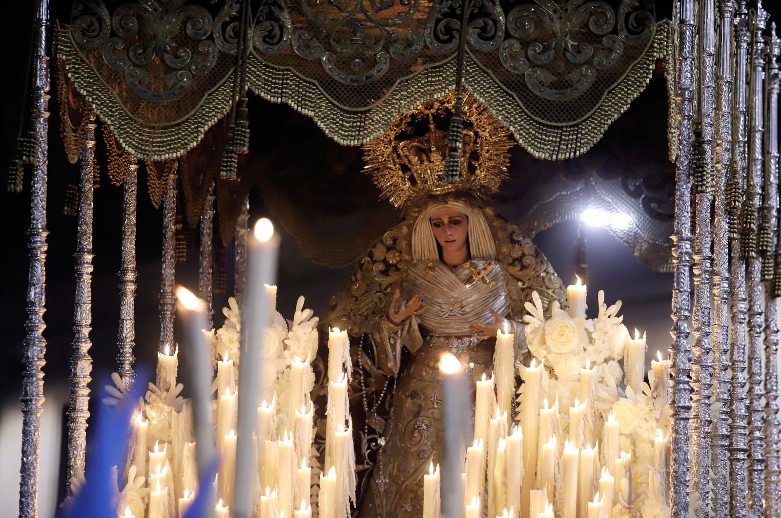 La Virgen de la Victoria el Miércoles Santo de 2023.