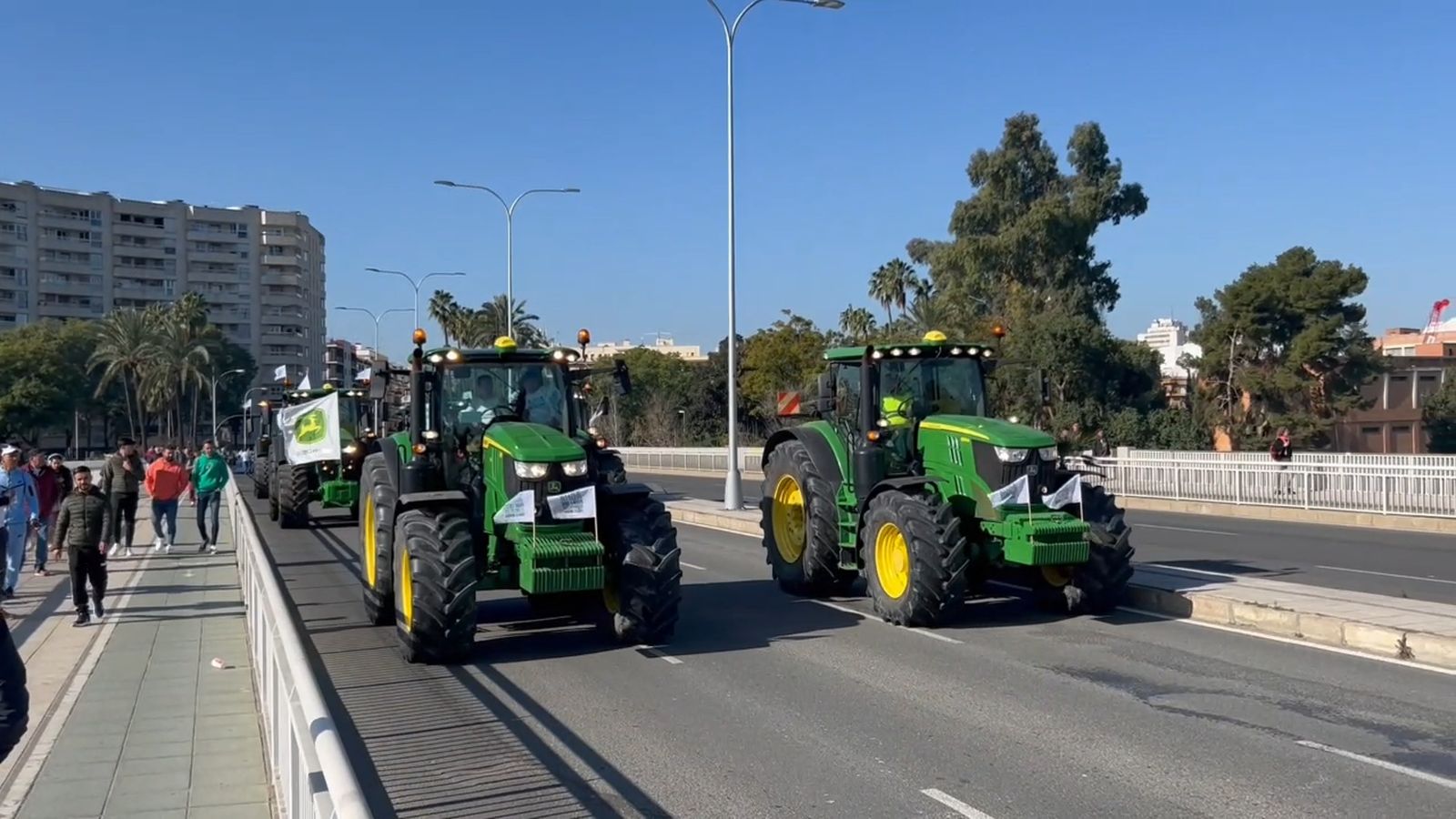 La protesta de los agricultores en Sevilla