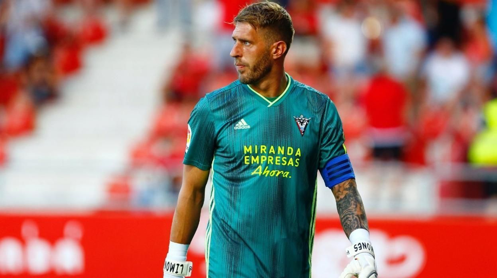 Limones, durante un partido con el Mirandés.