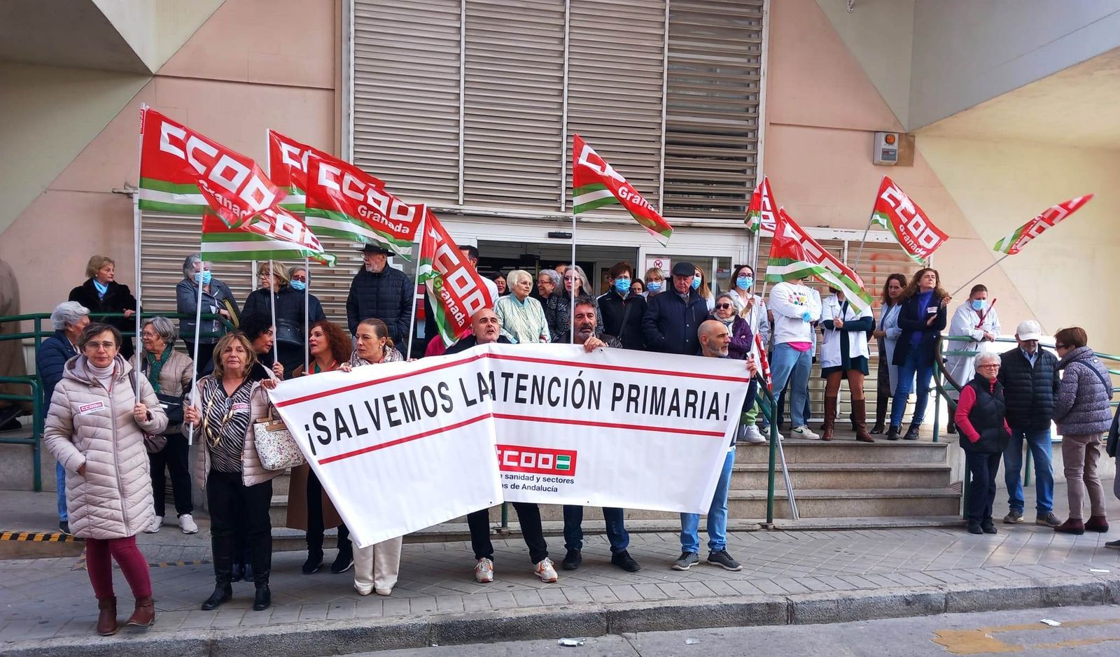 Manifestación de CCOO Granada en favor de la Atención Primaria