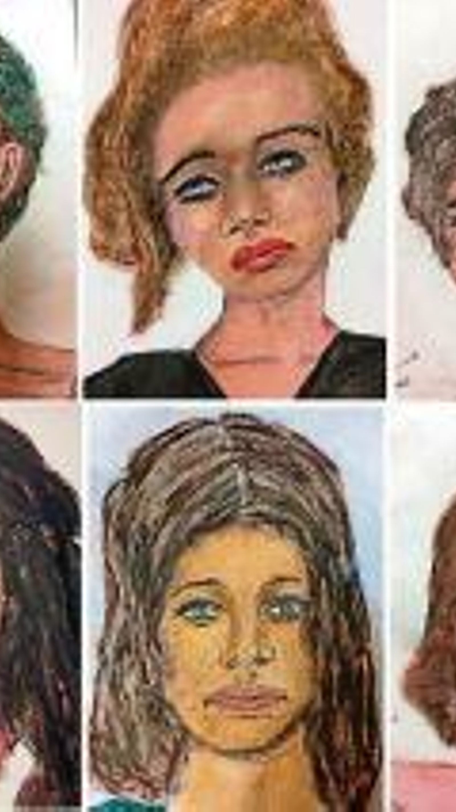 Imágenes realizadas por el artista de sus víctimas