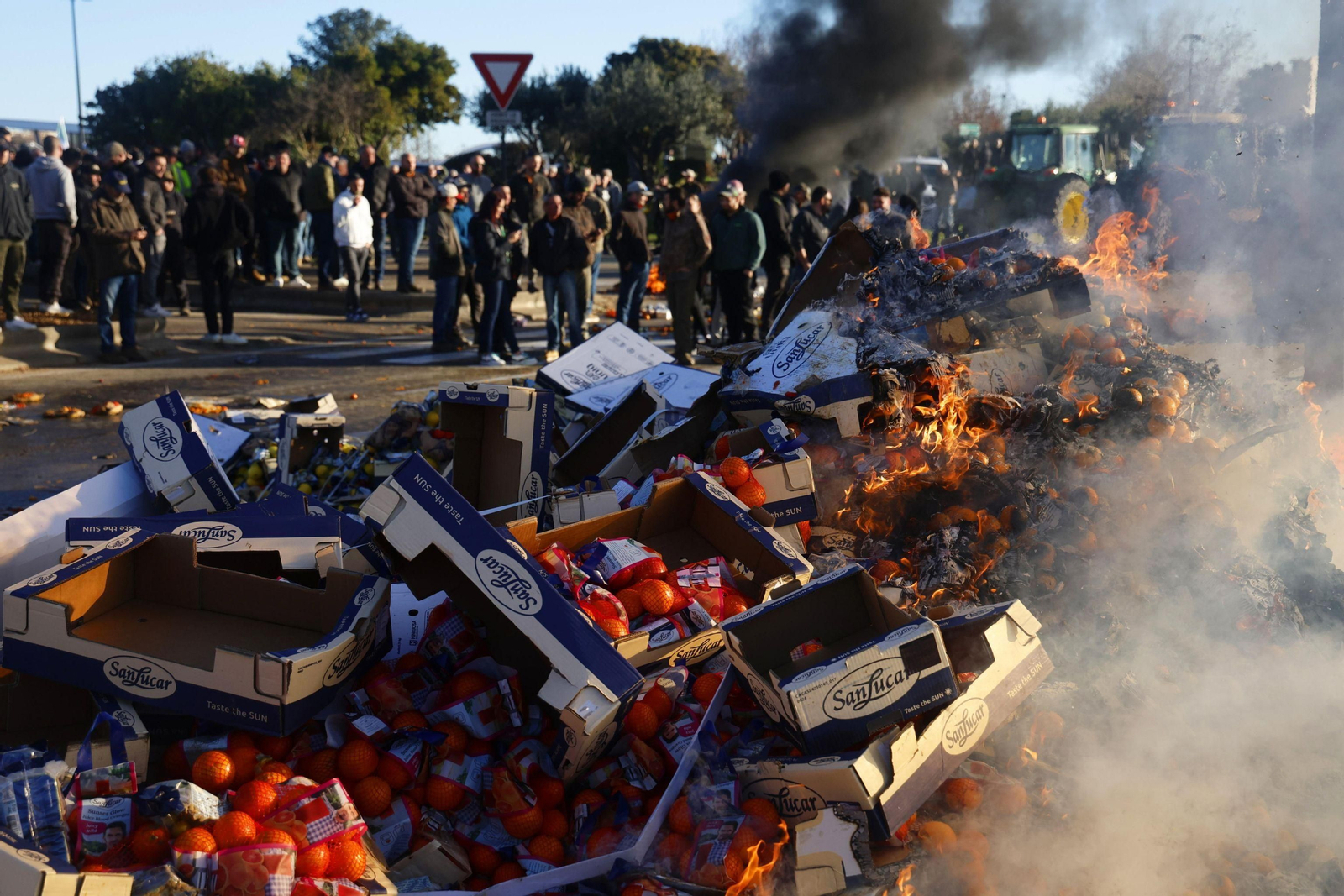 Imagen de archivo de las protestas realizadas por los agricultores franceses