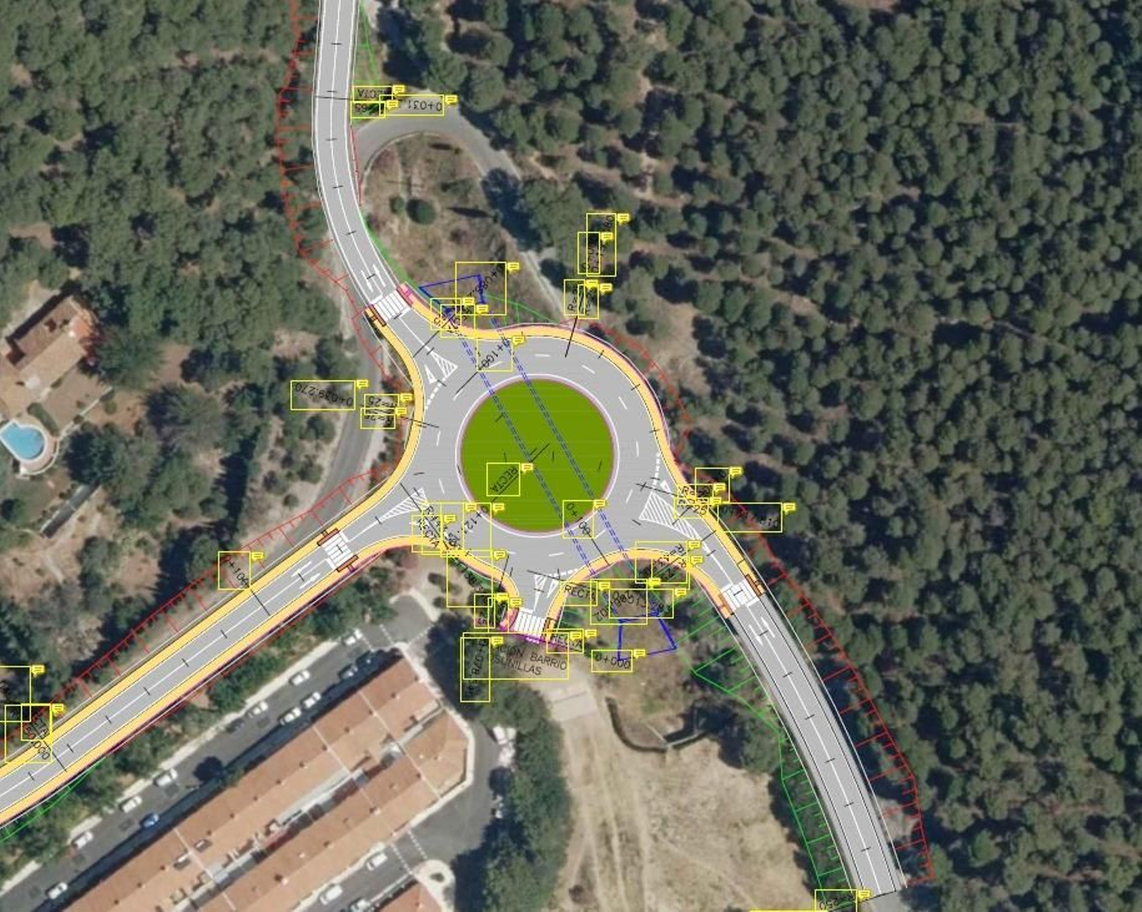 La actuación contempla la instalación de una rotonda.