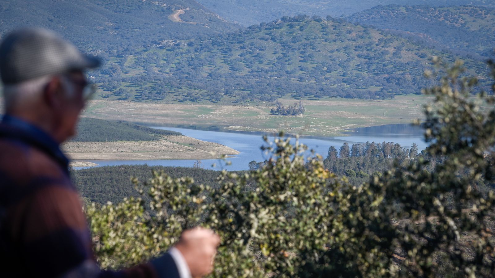 El pantano de Aracena, en febrero de 2024