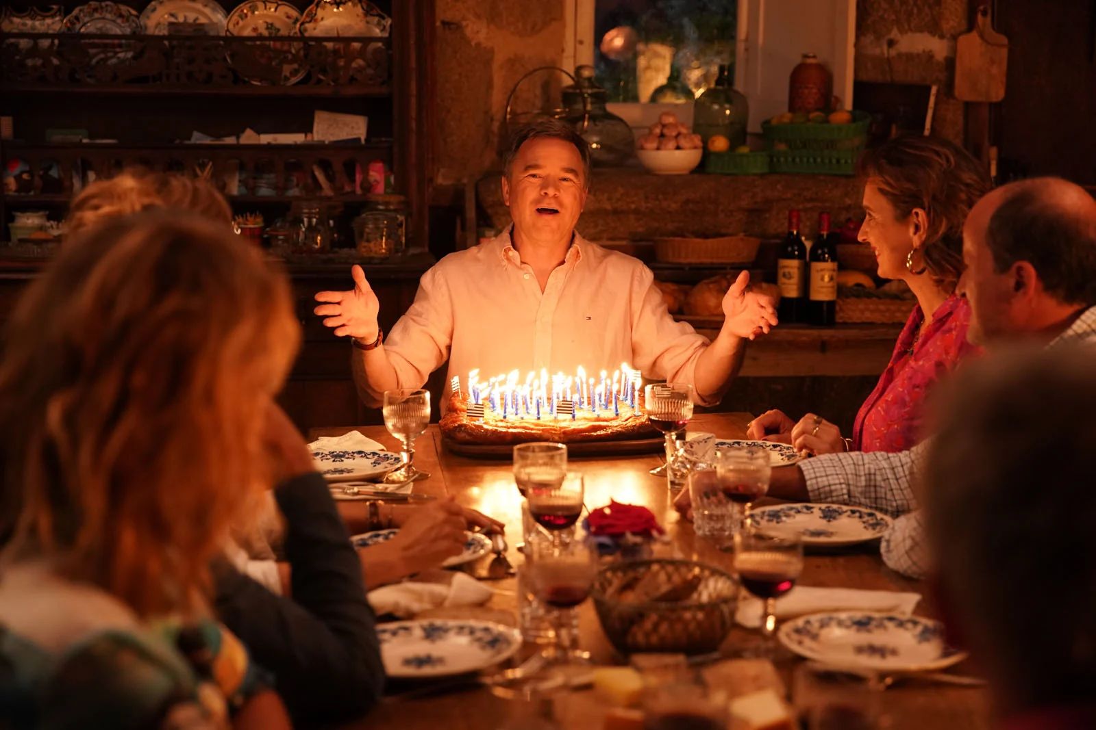 El actor Guillaume De Tonquédec durante el filme.