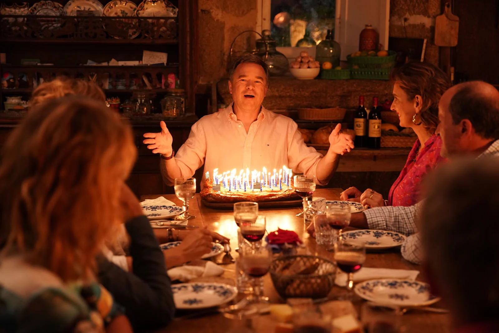 El actor Guillaume De Tonquédec durante el filme.