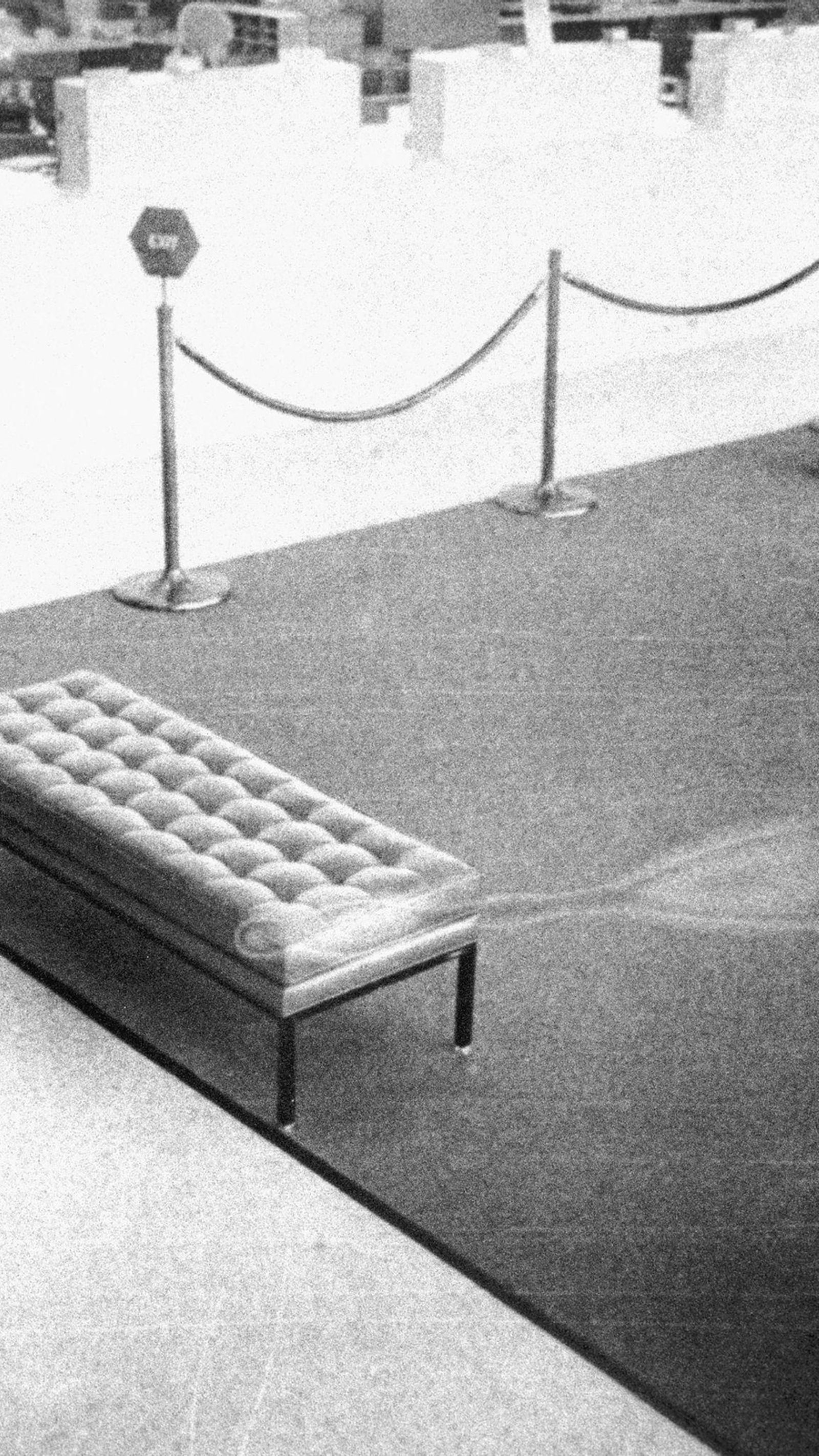 Fotografía divulgada por el FBI donde se muestra a Patricia Campbell Hearst (d) sosteniendo una carabina M1 durante el robo de un banco junto con Donald DeFreeze en abril de 1974 en San Francisco, California.