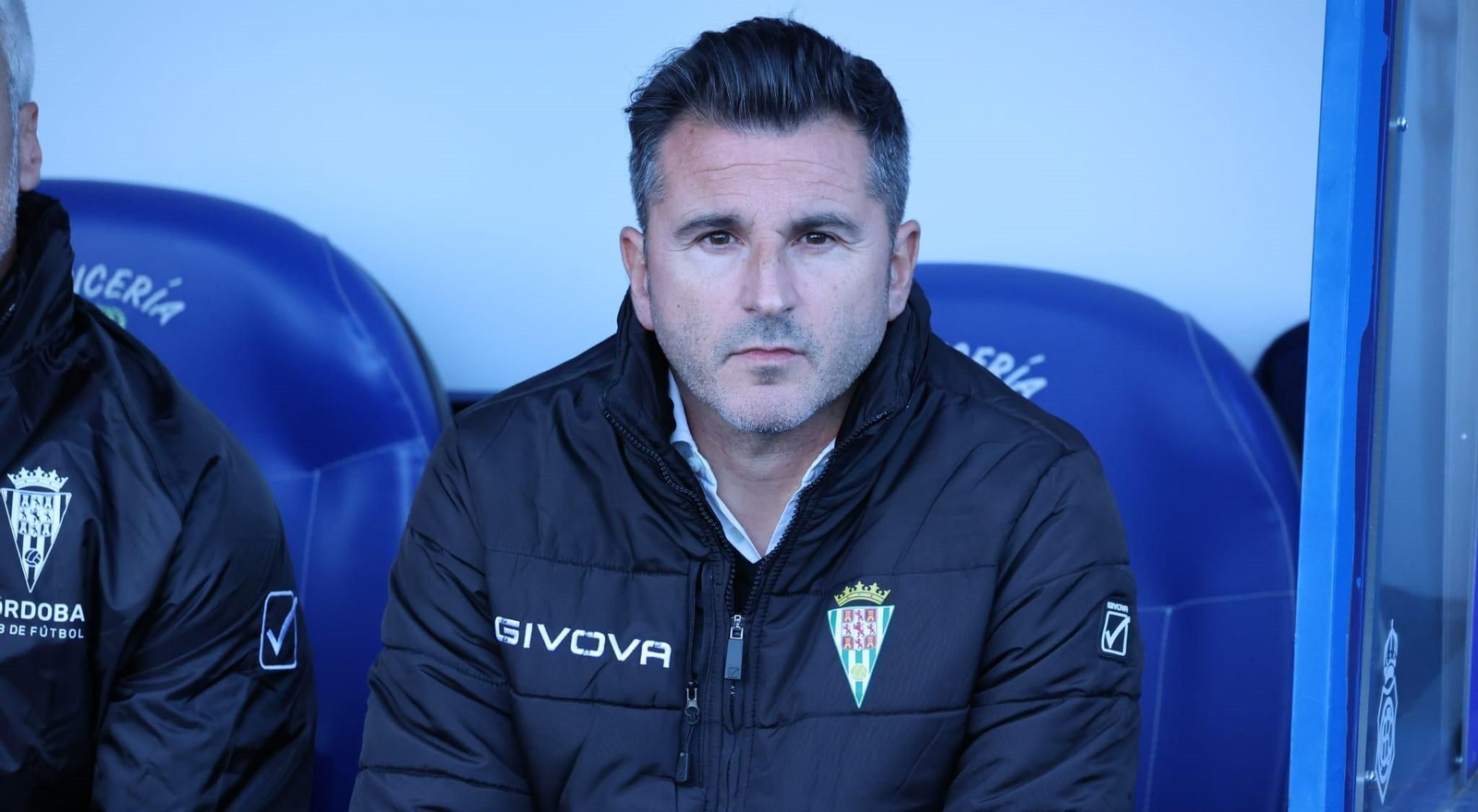 Iván Ania, técnico del Córdoba CF, en el Nuevo Colombino.