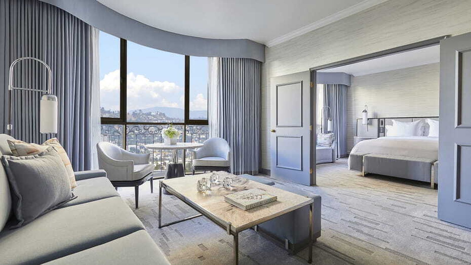 Vista del hotel en el que los Al-Thani estuvieron en California.