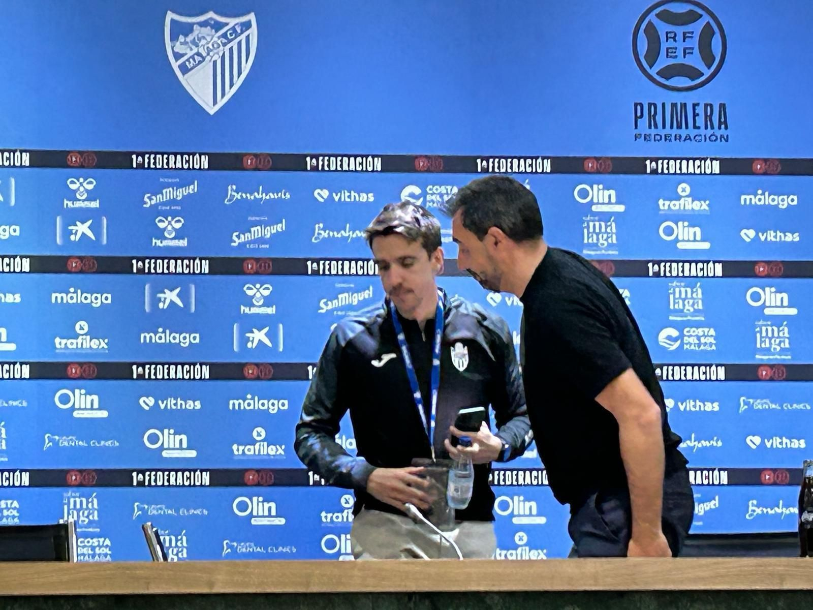 Barrero, en la sala de prensa.