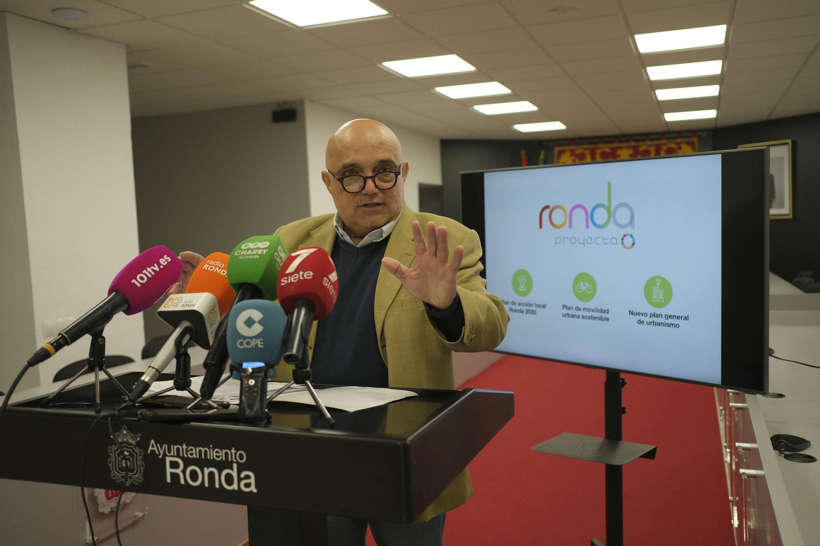 Jesús Vázquez durante la presentación del documento estratégico.