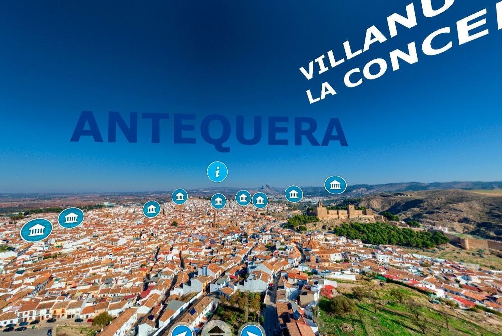 El municipio de Antequera visto con el visor aéreo 'Málaga 360º'