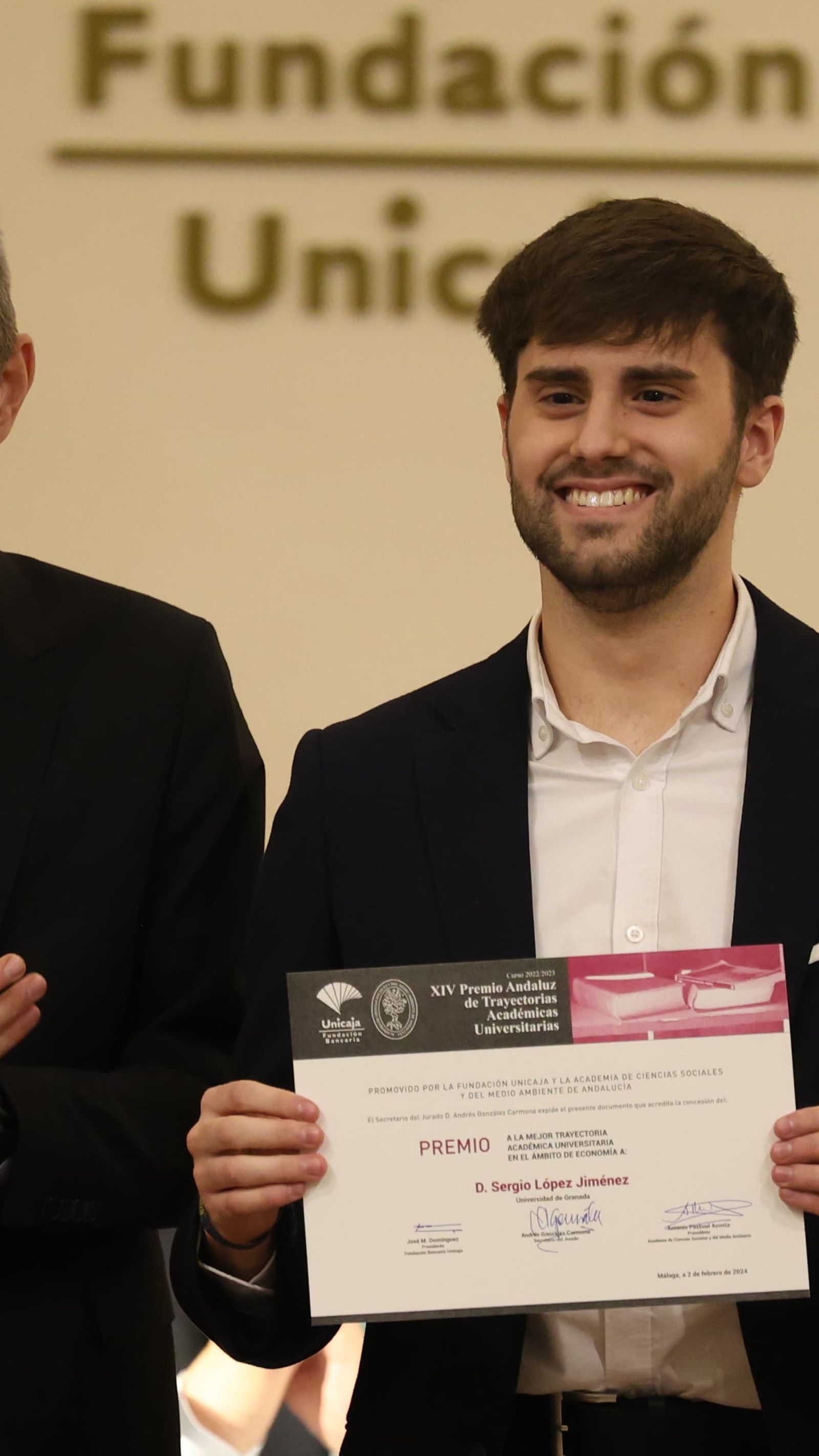Sergio López, Premio a Mejor Trayectoria Académica Universitaria en Economía.