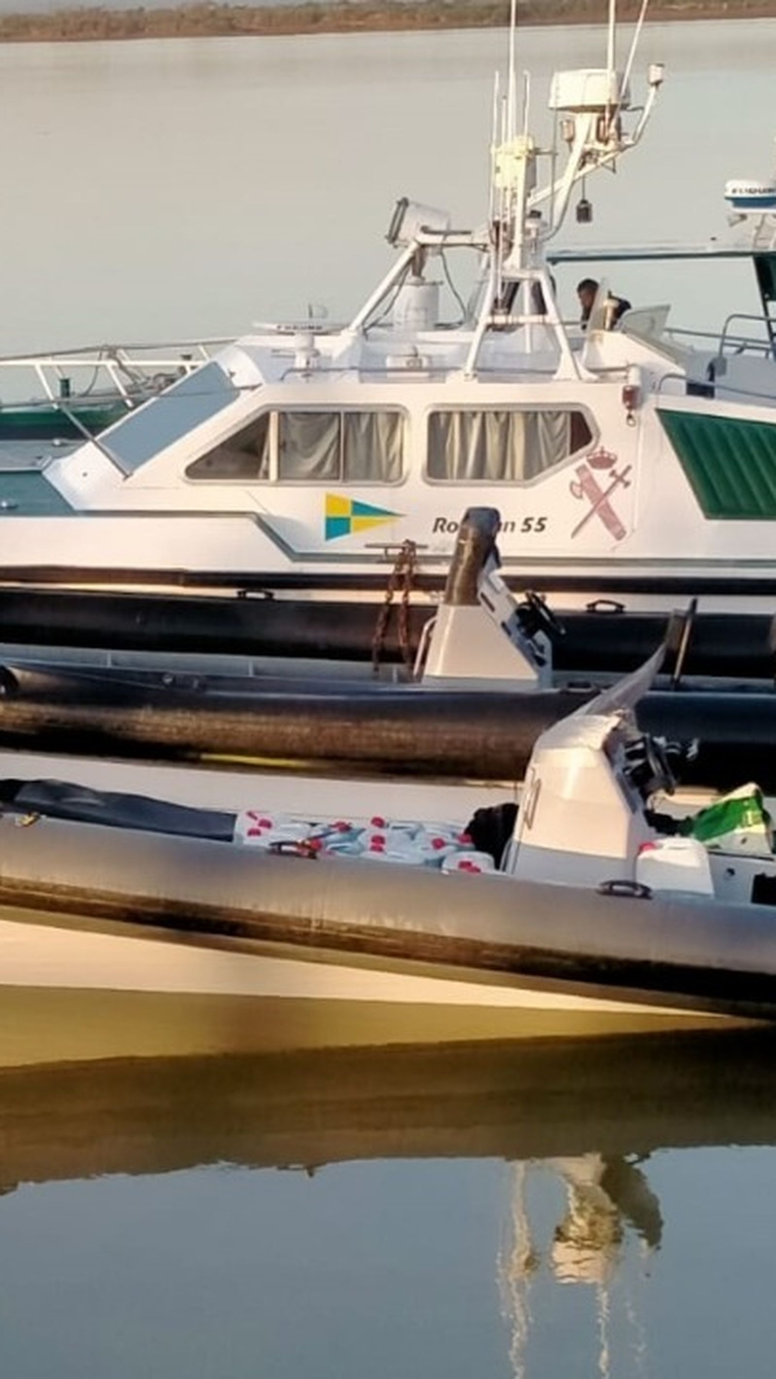 La embarcación interceptada