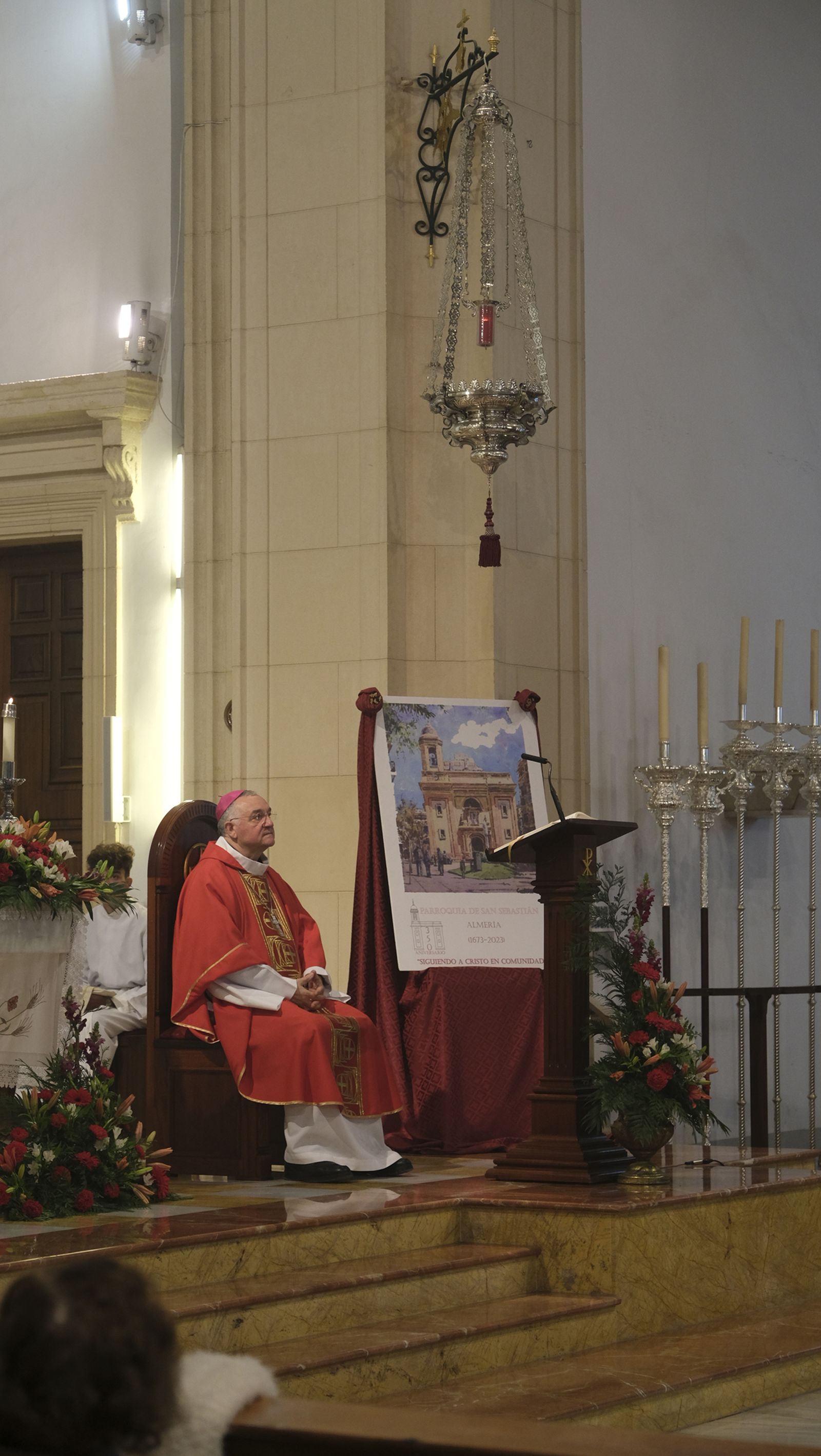 Imágenes de la misa y procesión de San Sebastián, en Almería