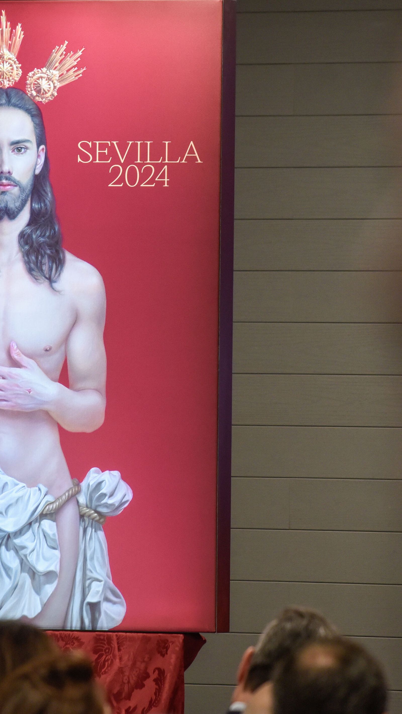 El auditorio de la Fundación Caja Rural del Sur abarrotado en la presentación del cartel.