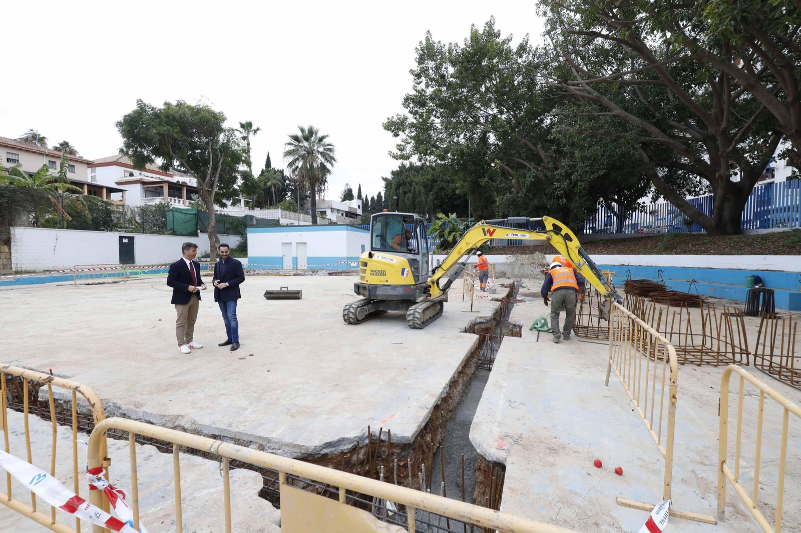 La visita institucional a los trabajos.