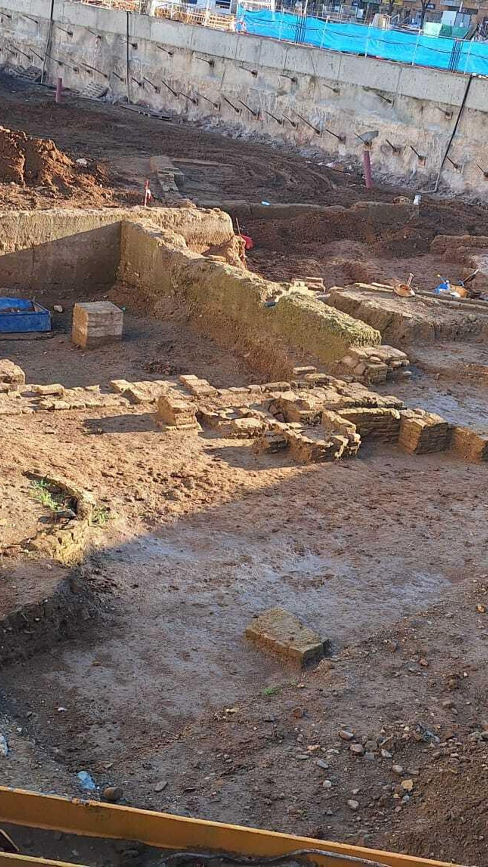 Detalle del interior de la excavación.